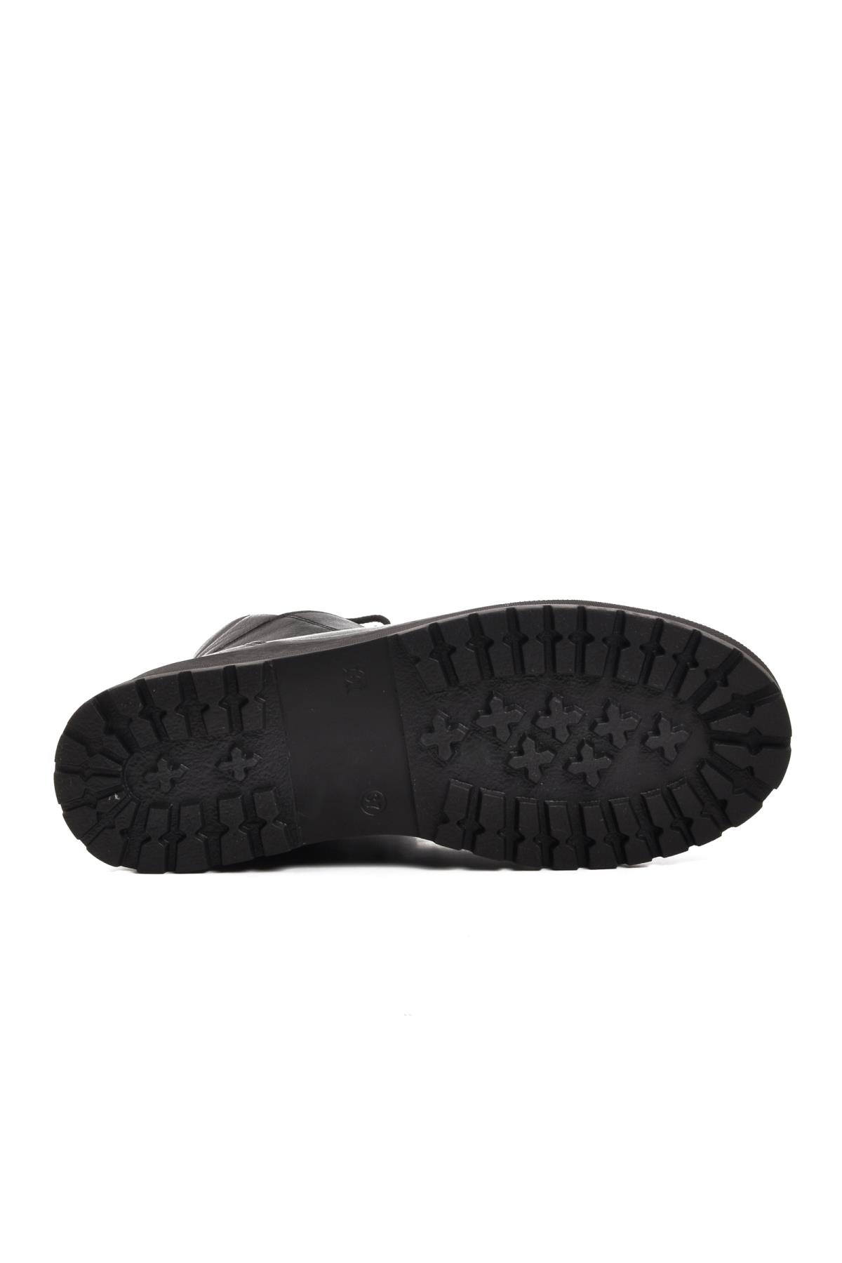 32003 Siyah Hakiki Deri Kadın Bot - Görsel 8