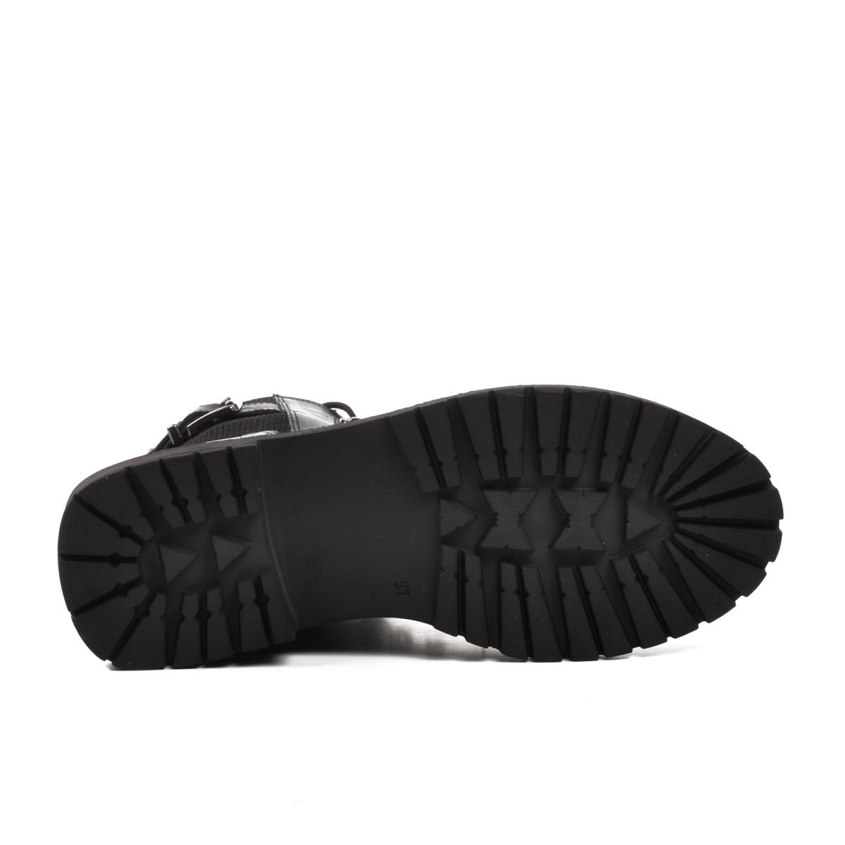 22914 Siyah Hakiki Deri Kadın Bot - Görsel 3