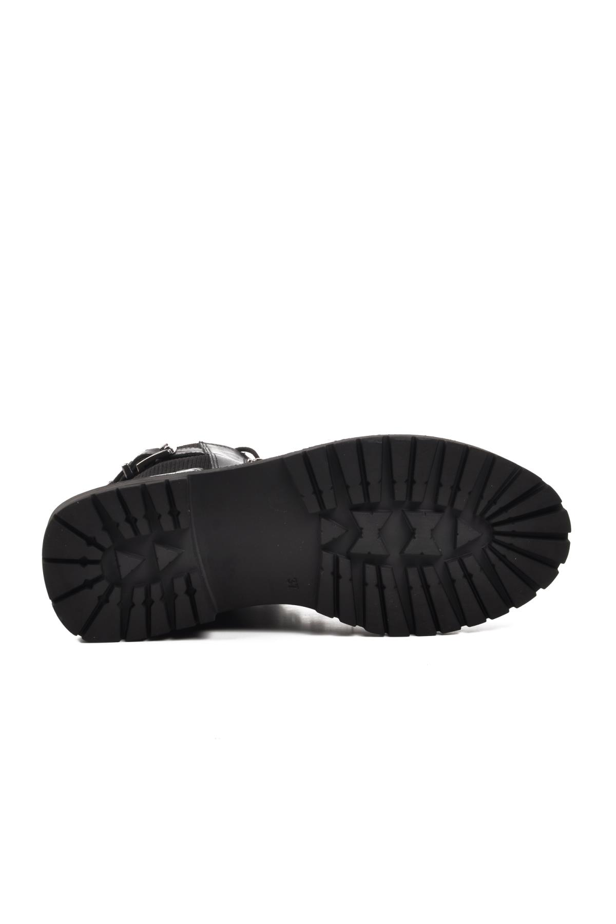 22914 Siyah Hakiki Deri Kadın Bot - Görsel 8