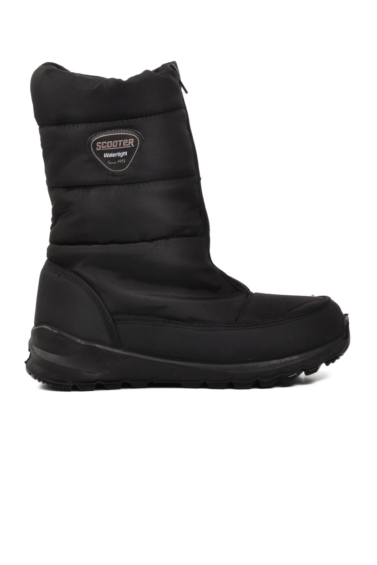 Z7447 Tekstil Siyah İçi Kürklü Su Geçirmez Kadın Kar Botu - Görsel 6