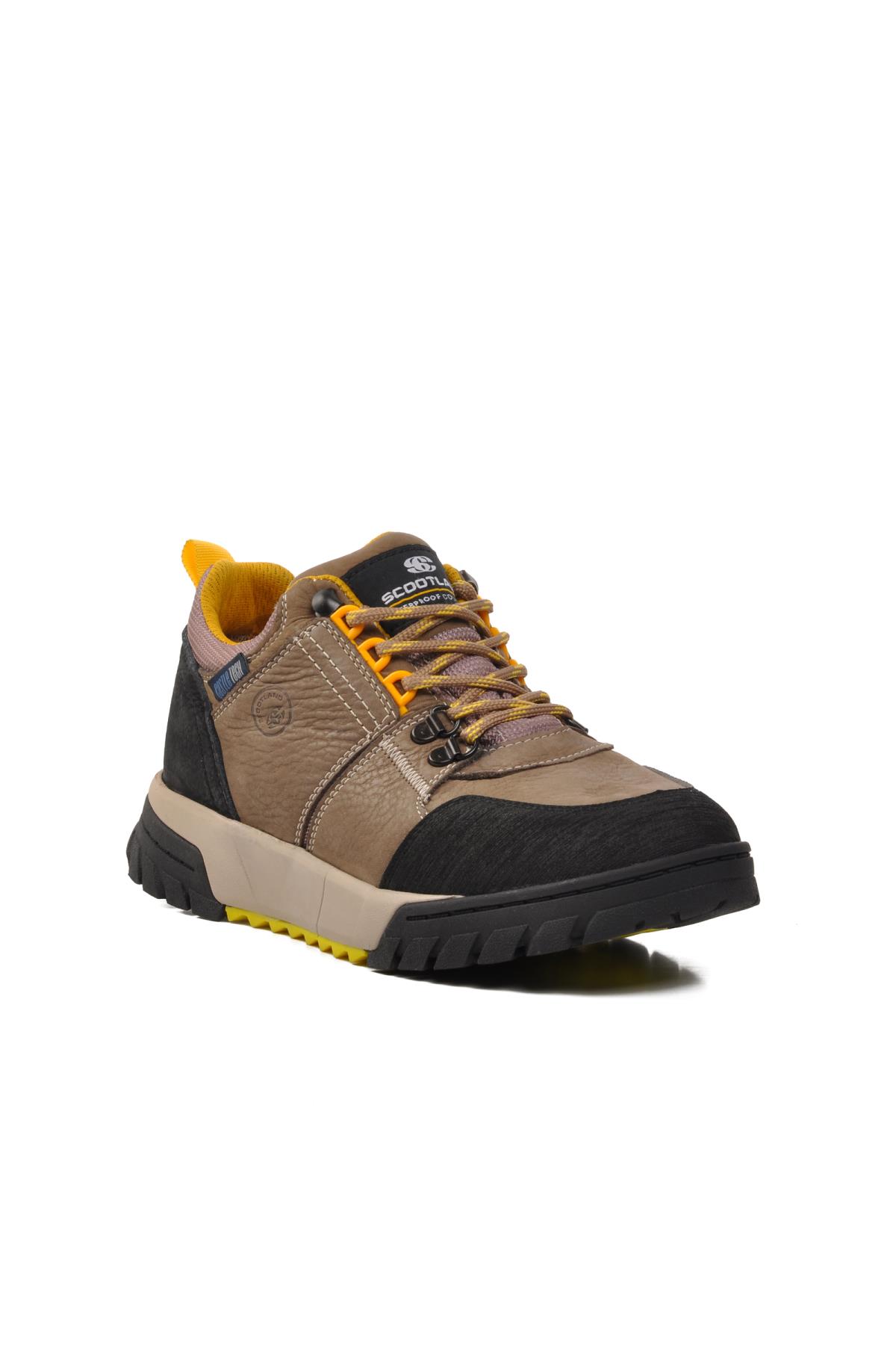 152-18497 Kum-Siyah Hakiki Deri Erkek Casual Ayakkabı - Görsel 2