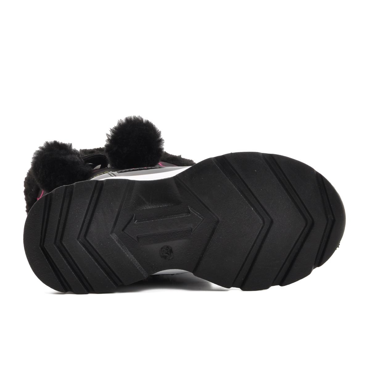 1555-P Siyah İçi Polarlı Kız Çocuk Kar Botu - Görsel 3