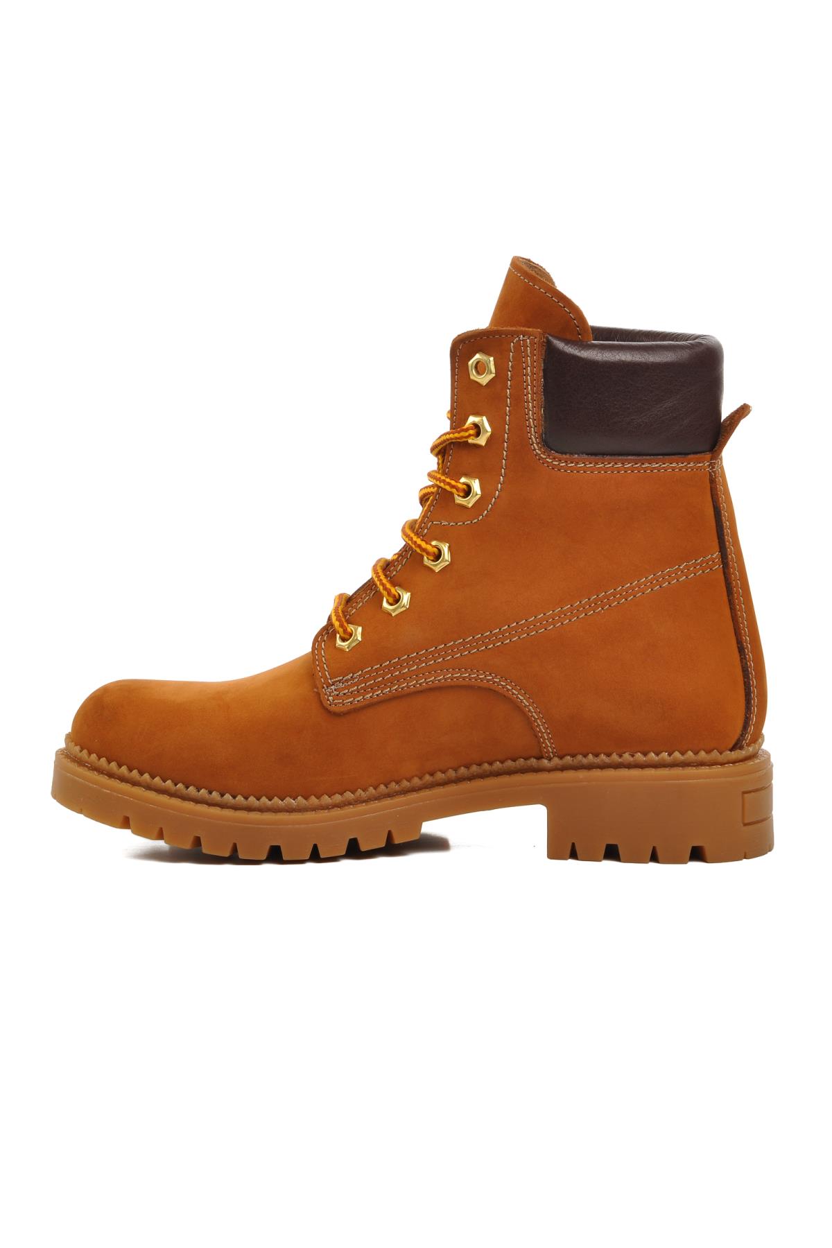 90001-9 İçi Polarlı Hakiki Deri Unisex Bot - Görsel 4