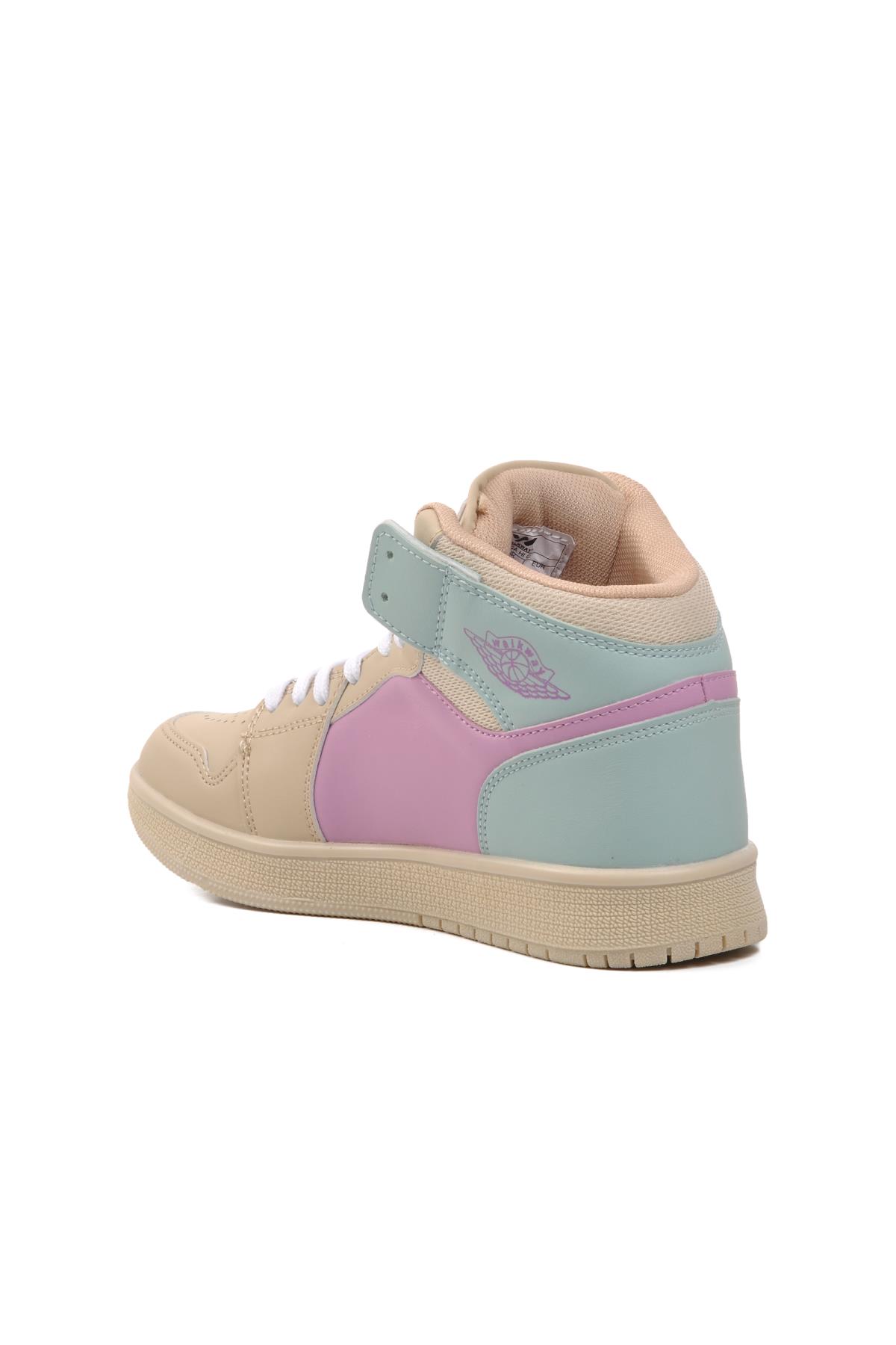 Sloga Hı Bej-Lila-Yeşil Unisex Hi Sneaker - Görsel 7