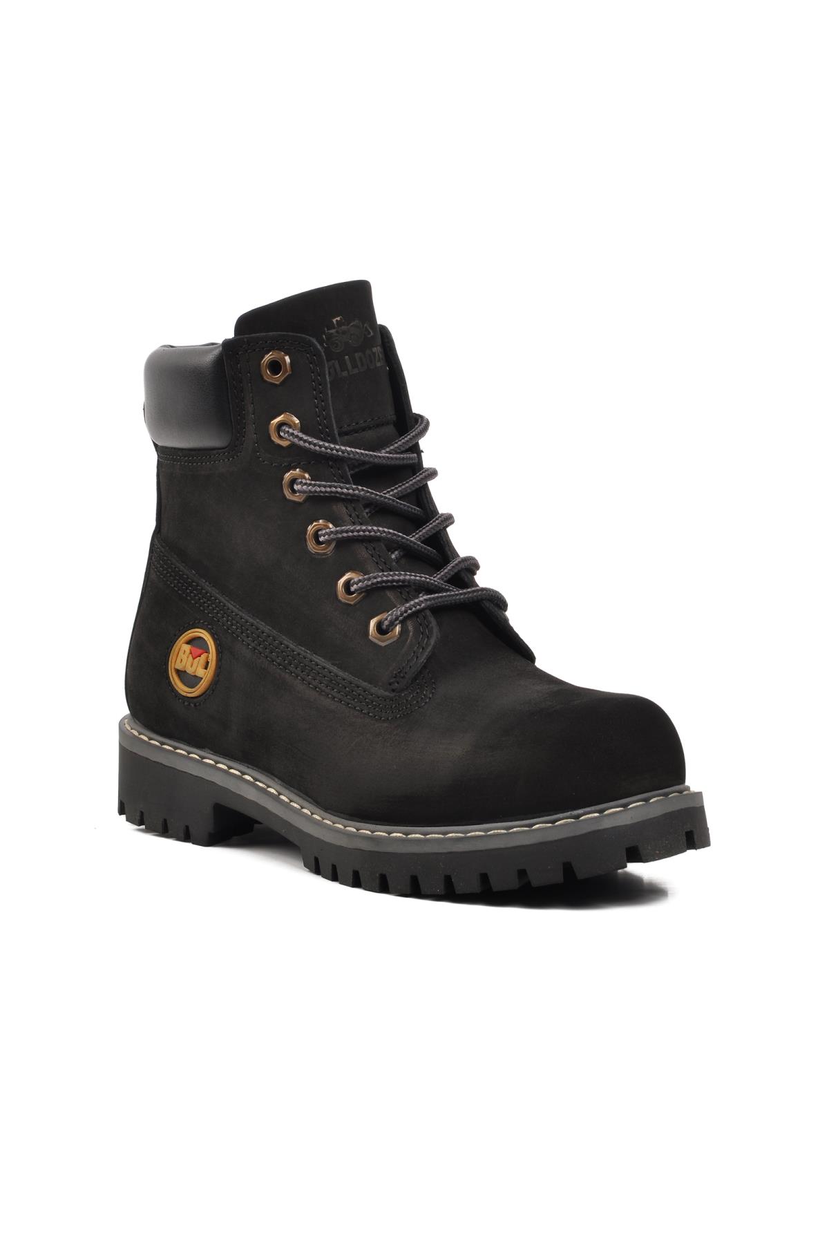 220655 Siyah Nubuk Hakiki Deri Unisex Bot - Görsel 2