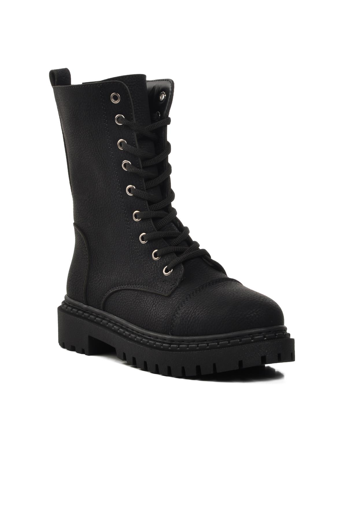 335124 Siyah Süet İçi Polarlı Kadın Bot - Görsel 4