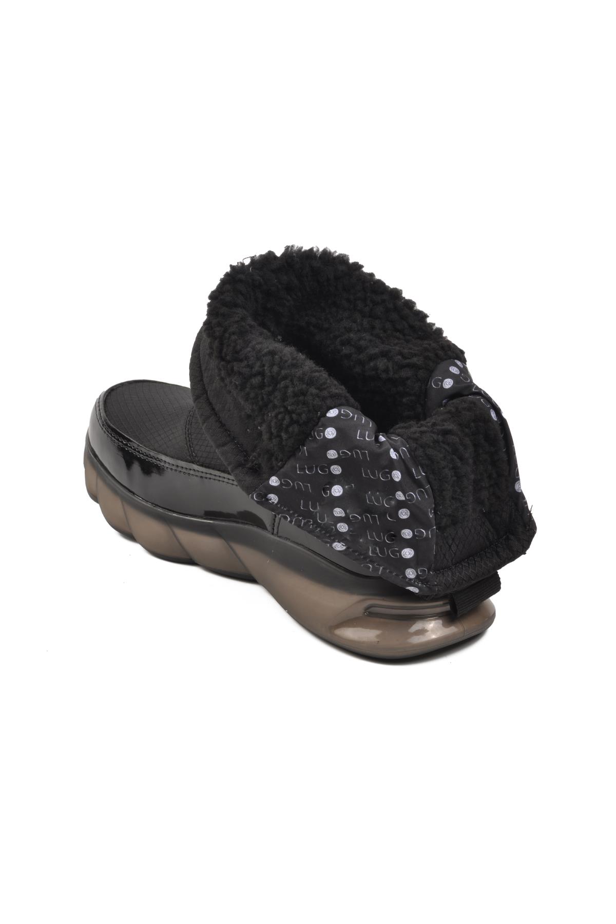 DMK-Z001 Siyah Rugan İçi Kürklü Kadın Kar Botu - Görsel 11