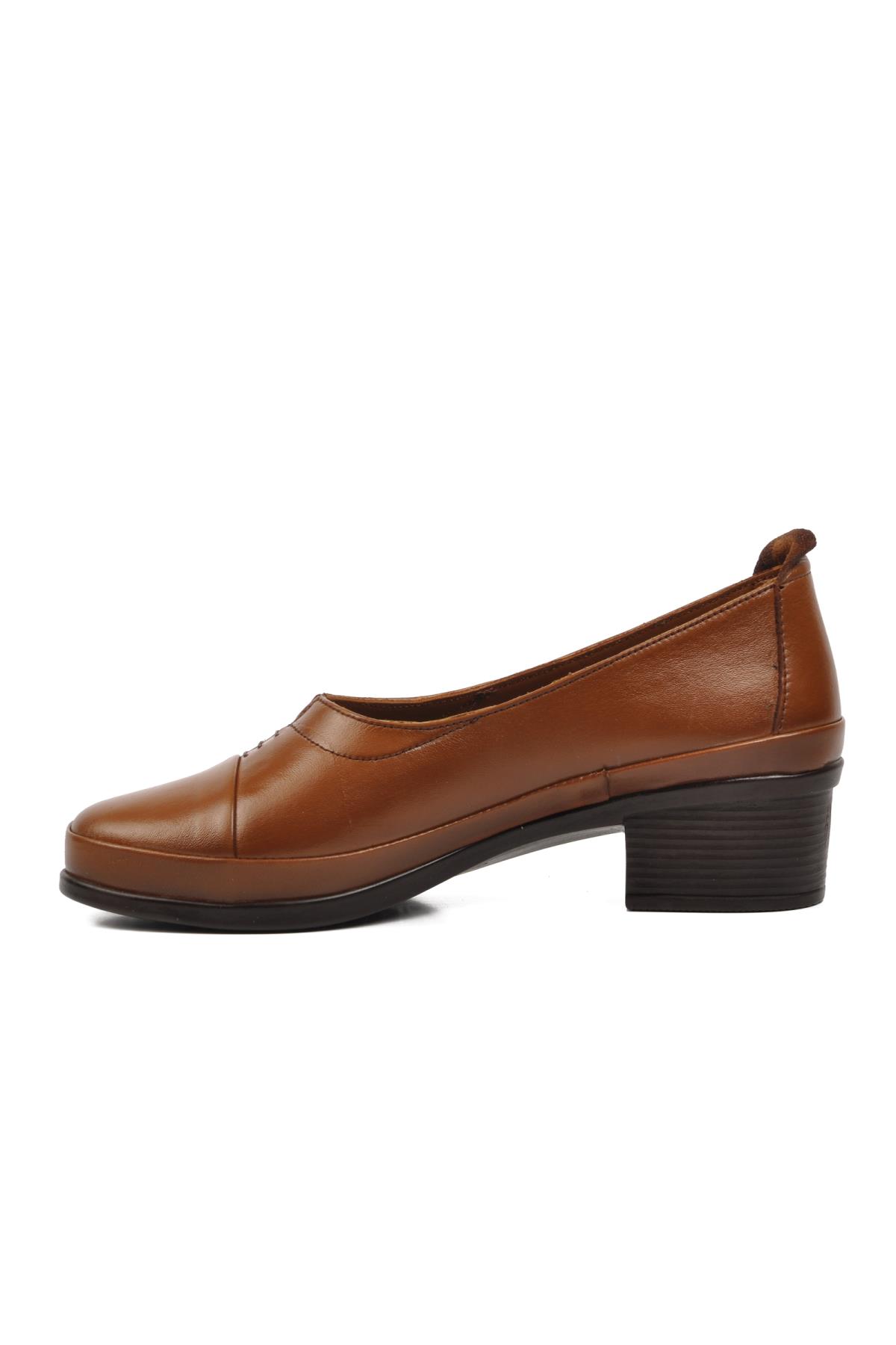 562106 Taba Hakiki Deri Kadın Günlük Ayakkabı - Görsel 4