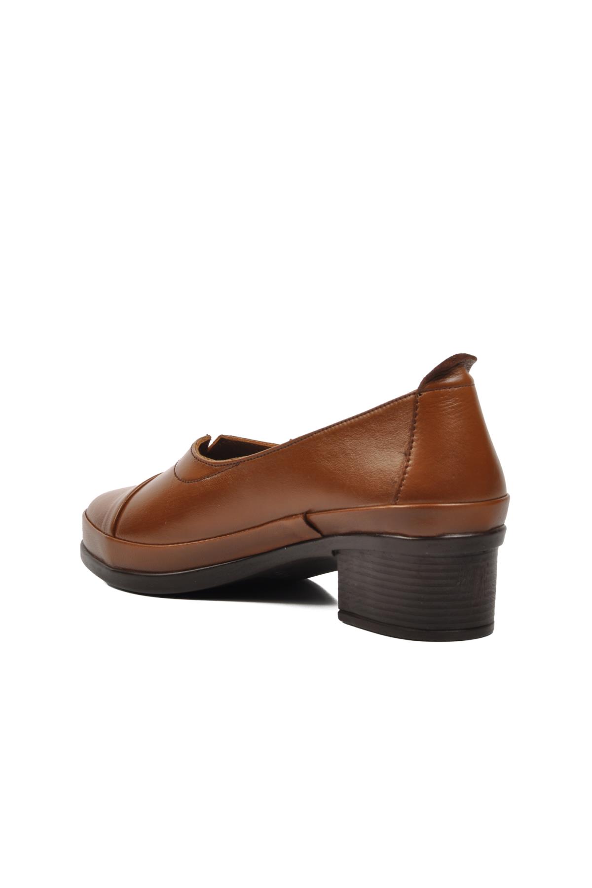 562106 Taba Hakiki Deri Kadın Günlük Ayakkabı - Görsel 5