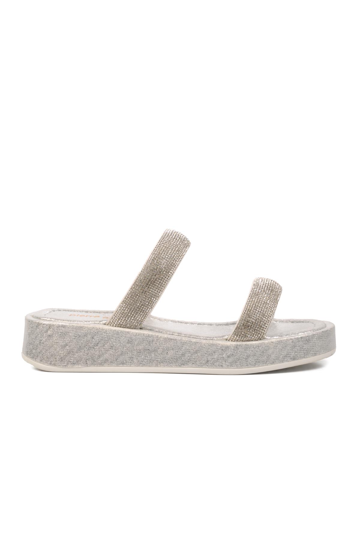 PC-53089 Gümüş Kadın Terlik - Görsel 6