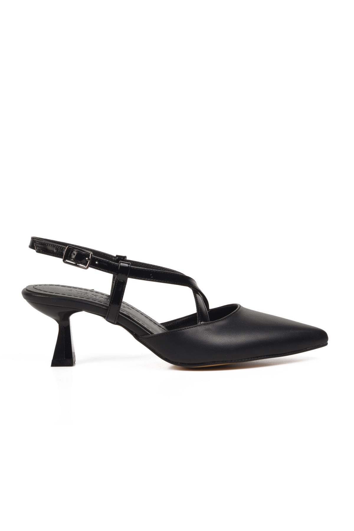 357078 Siyah Kadın Topuklu Ayakkabı - Görsel 3