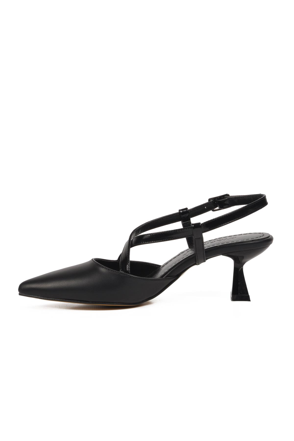 357078 Siyah Kadın Topuklu Ayakkabı - Görsel 4