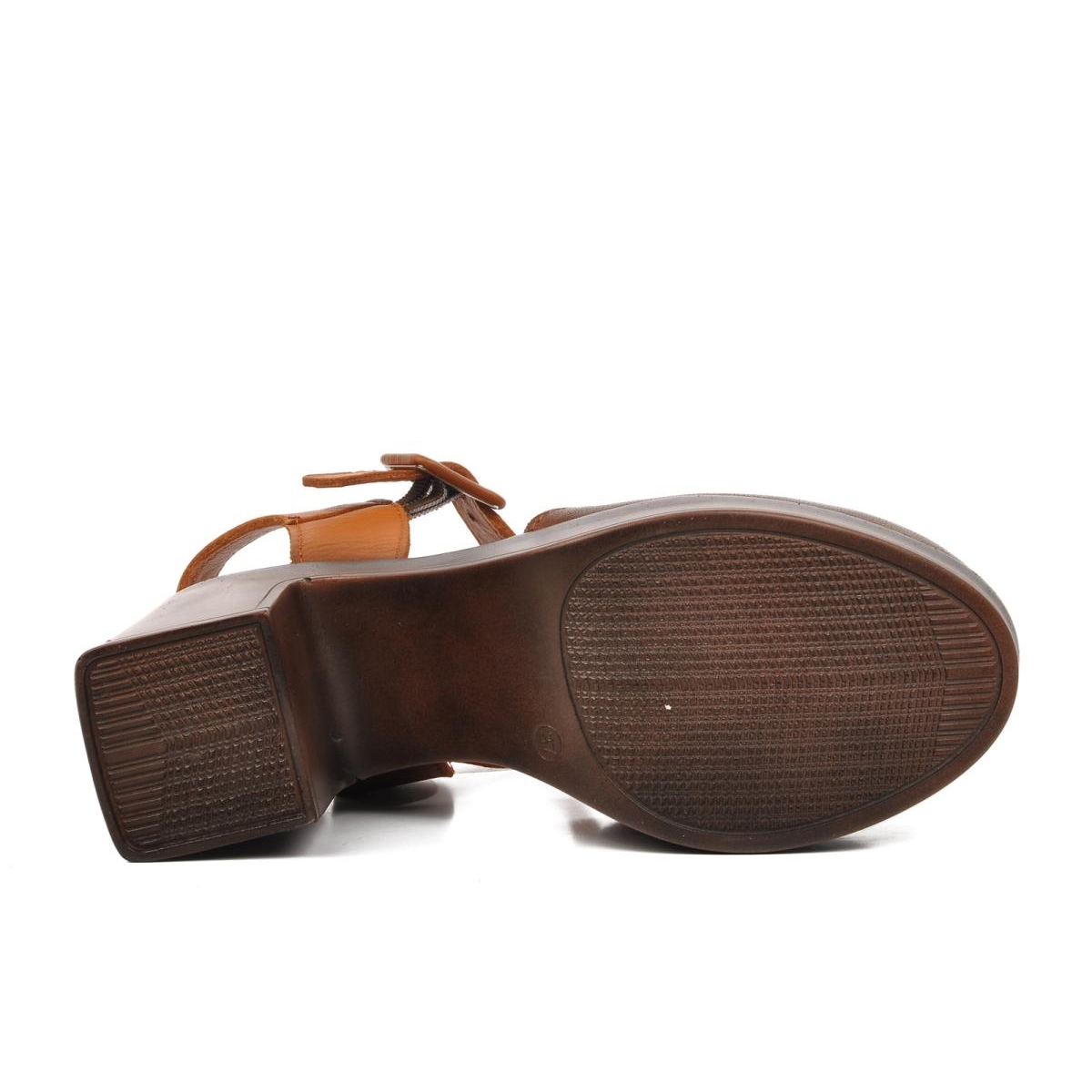 2217001Y Taba Hakiki Deri Kadın Topuklu Ayakkabı - Görsel 3