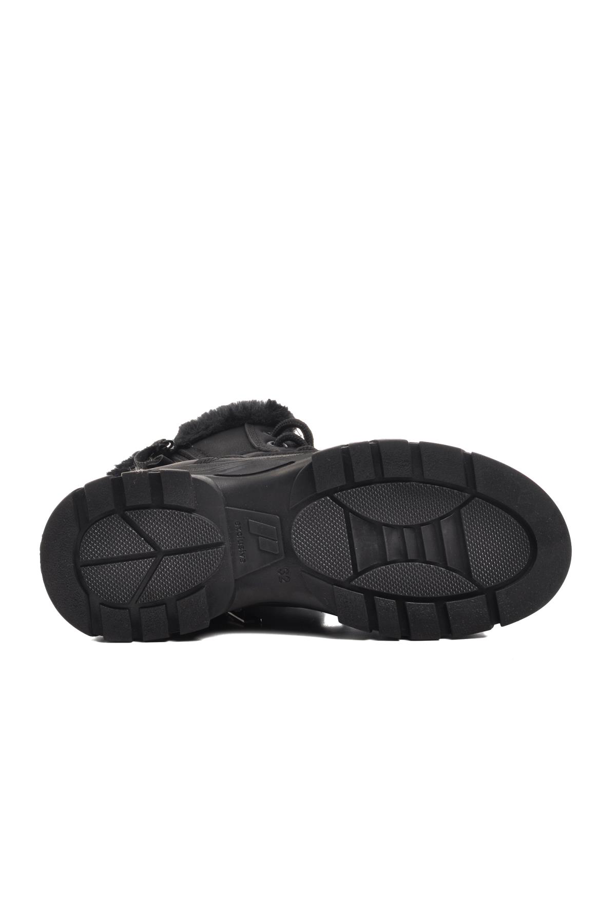 24072-F Siyah-Zümrüt İçi Polarlı Kız Çocuk Bot - Görsel 6