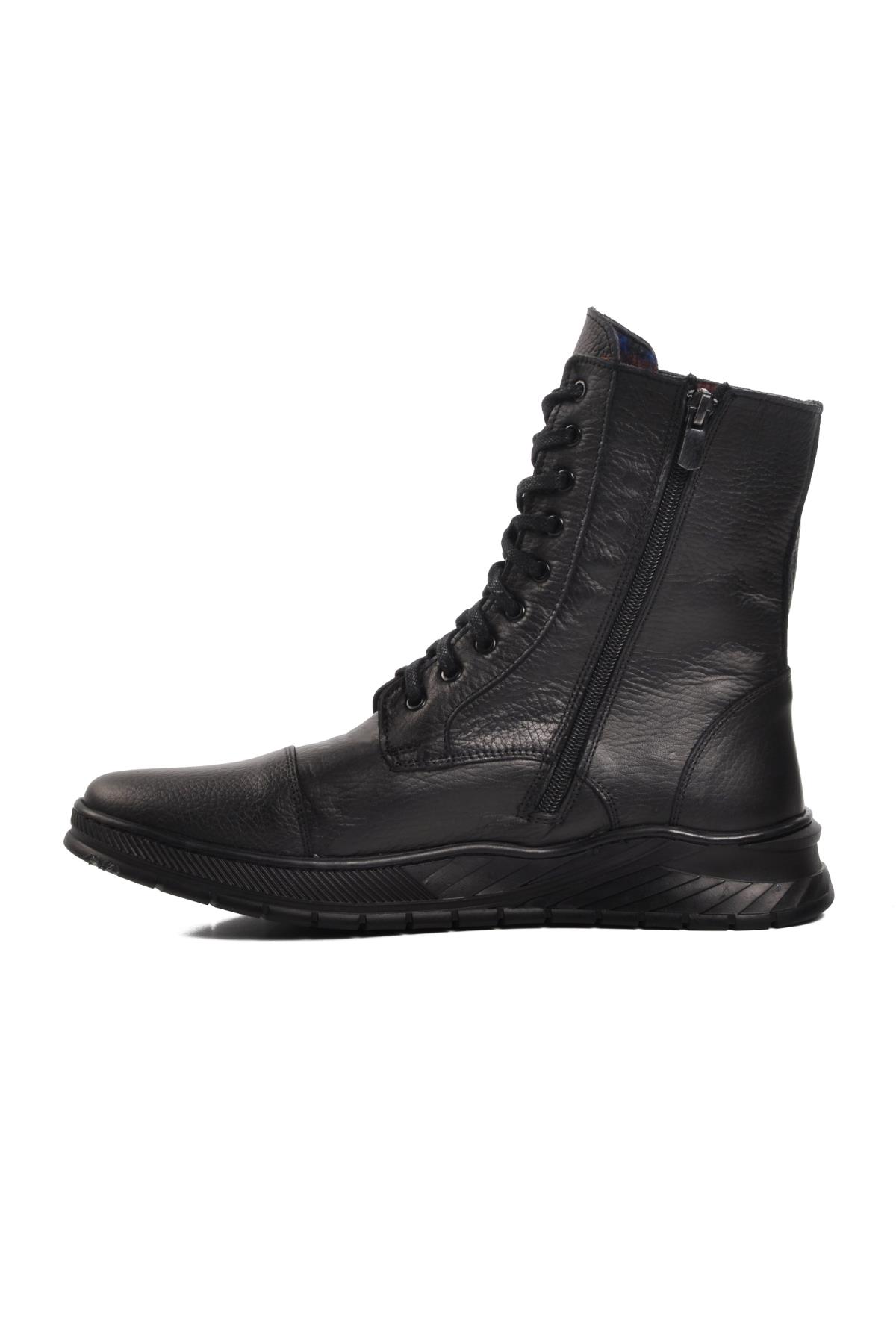 Tervolina Siyah Hakiki Deri Erkek Bot - Görsel 4