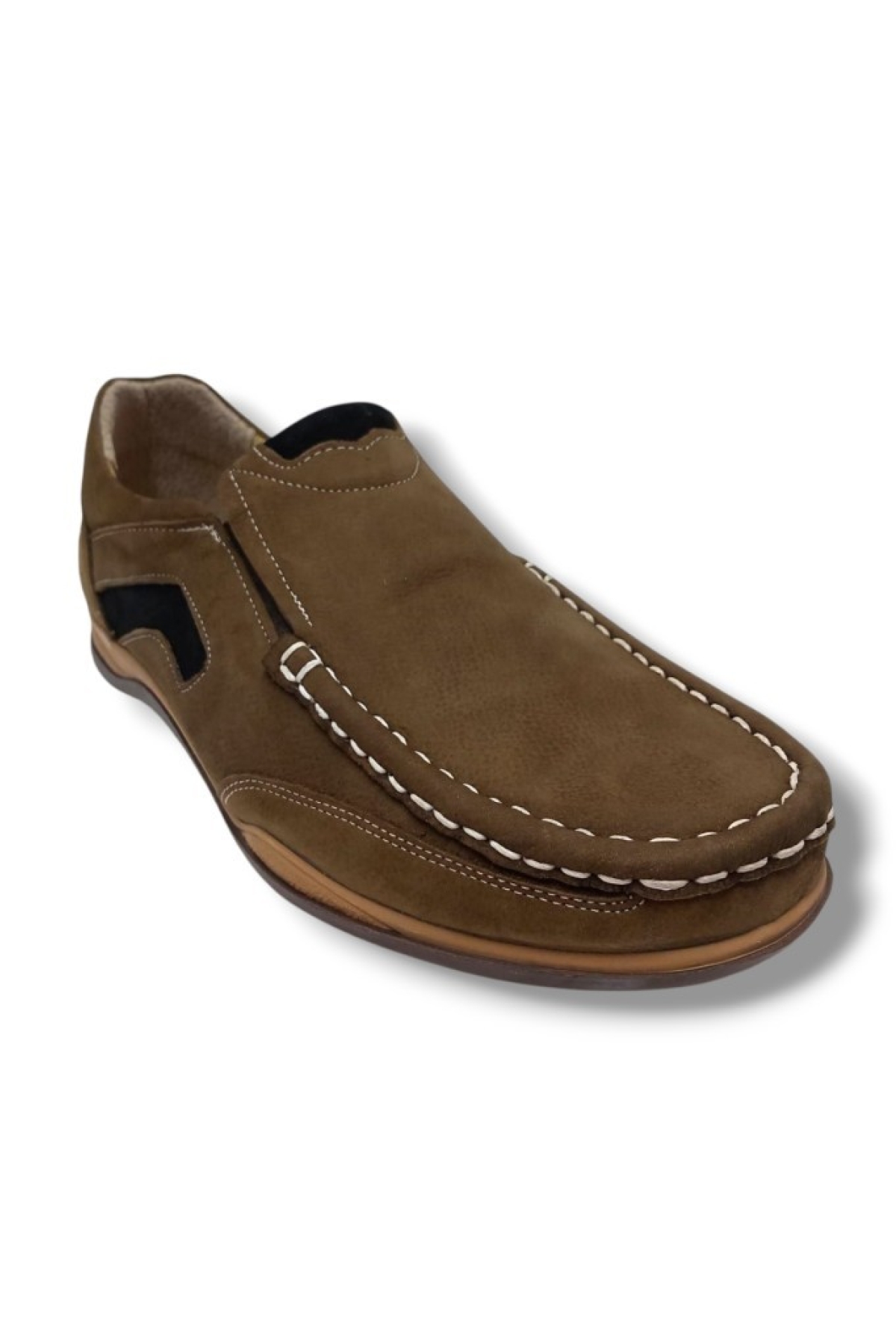 1703-25 Hakiki Nubuk Deri Anatomik Casual Erkek Ayakkabı - Görsel 2