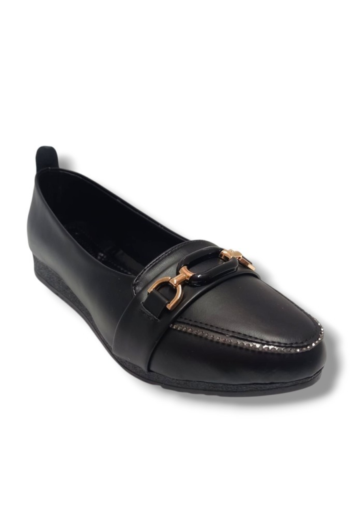 3062-25 Deri Taşlı Halka Toka Anatomik Kadın Babet - Görsel 2