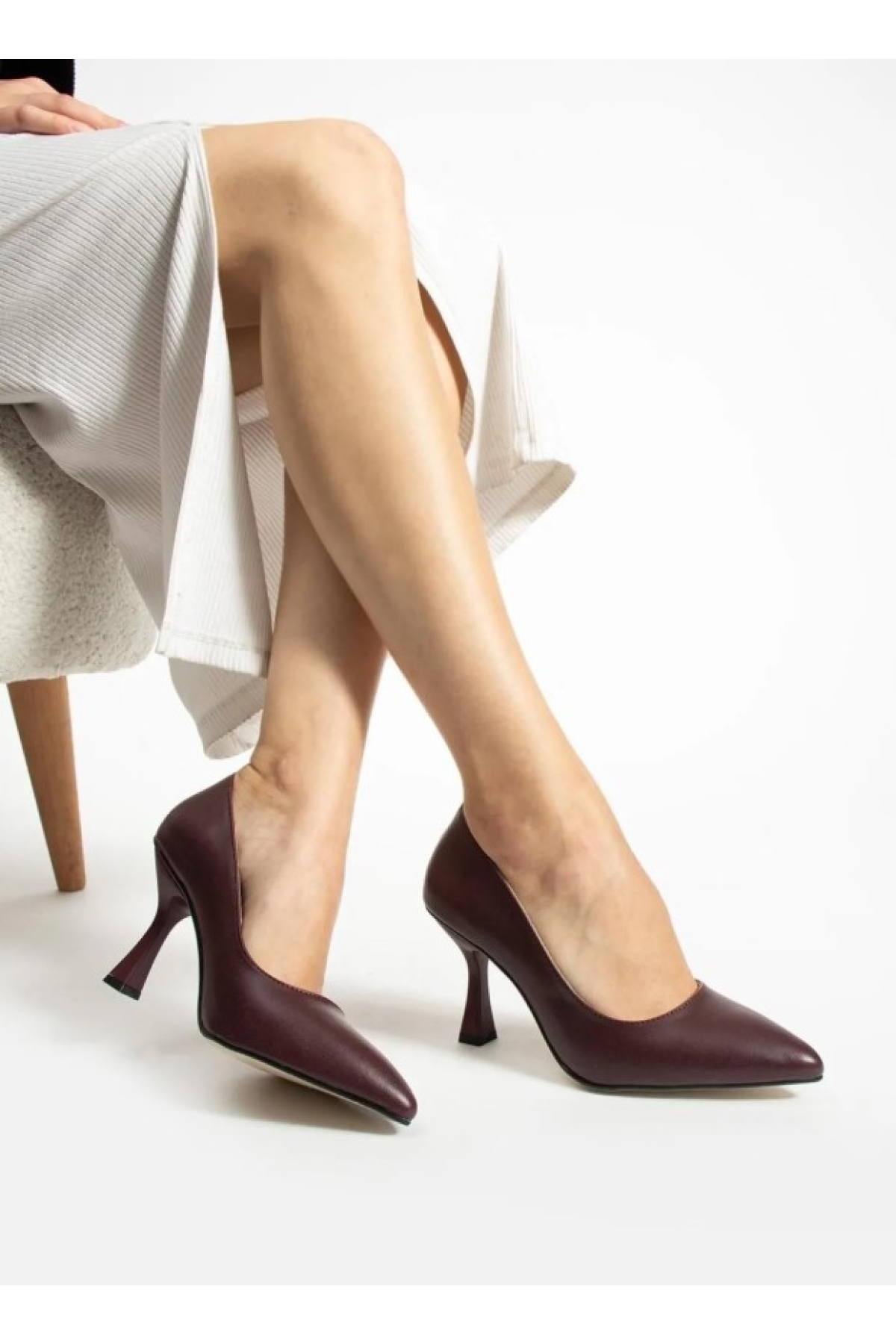 Kadeh Topuklu Kadın Stiletto Ayakkabı - Görsel 5