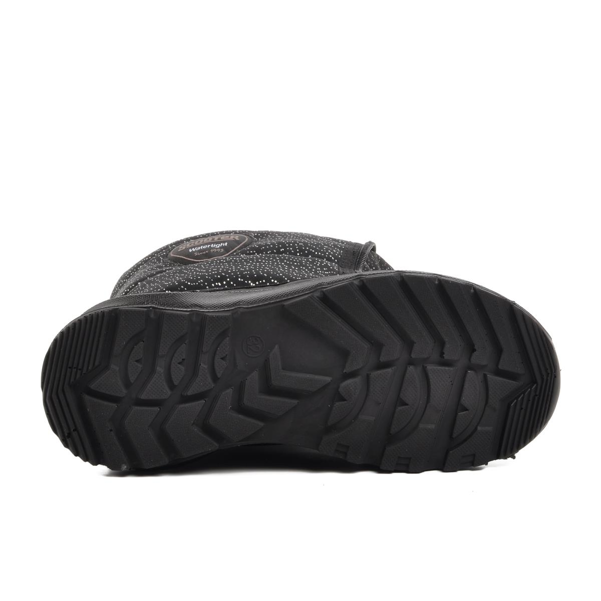 F7447-F Siyah Simli İçi Kürklü Su Geçirmez Çocuk Kar Botu - Görsel 3