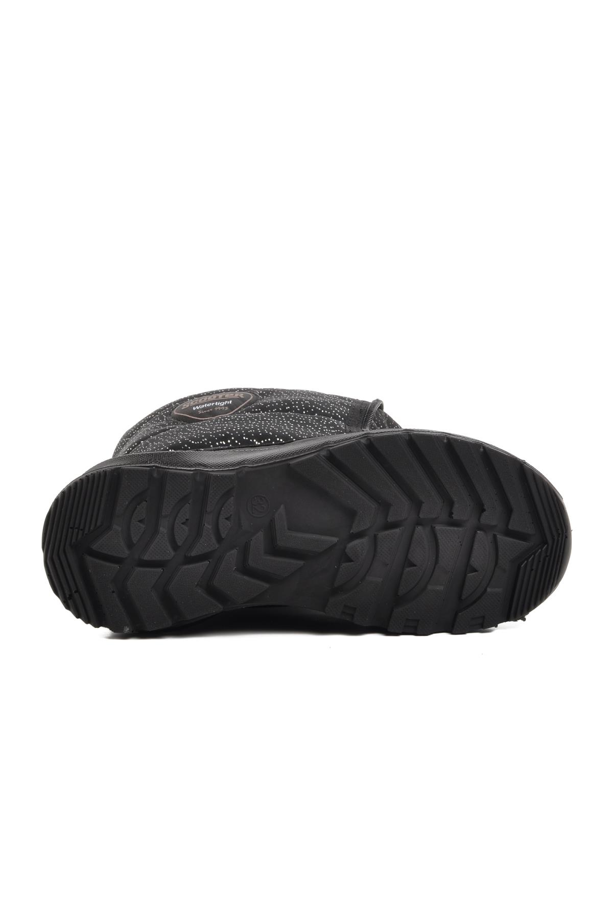 F7447-F Siyah Simli İçi Kürklü Su Geçirmez Çocuk Kar Botu - Görsel 8