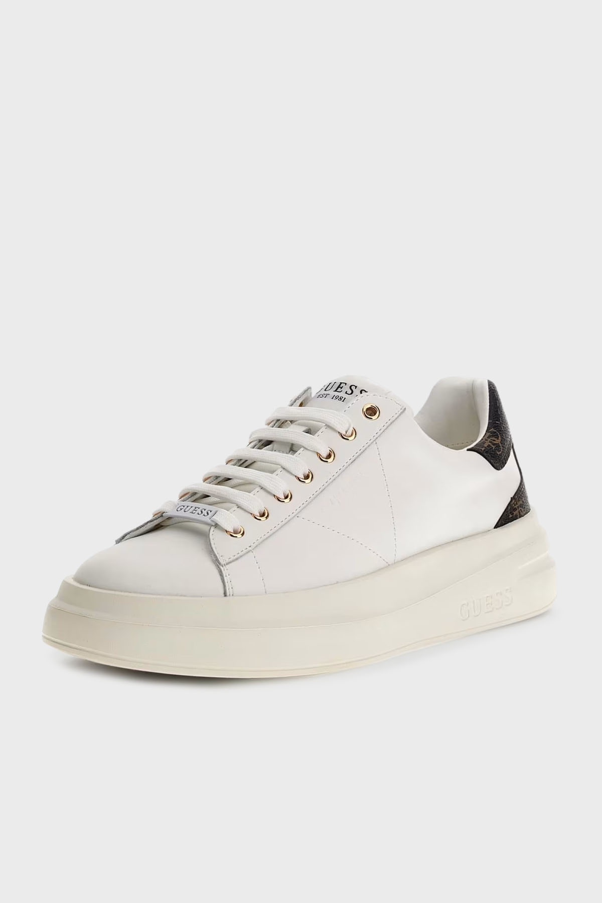 Guess Guess Beyaz Erkek Ayakkabı FMPVIB LEA12 WBROC Sneaker | Flo Beyaz - 2. görsel
