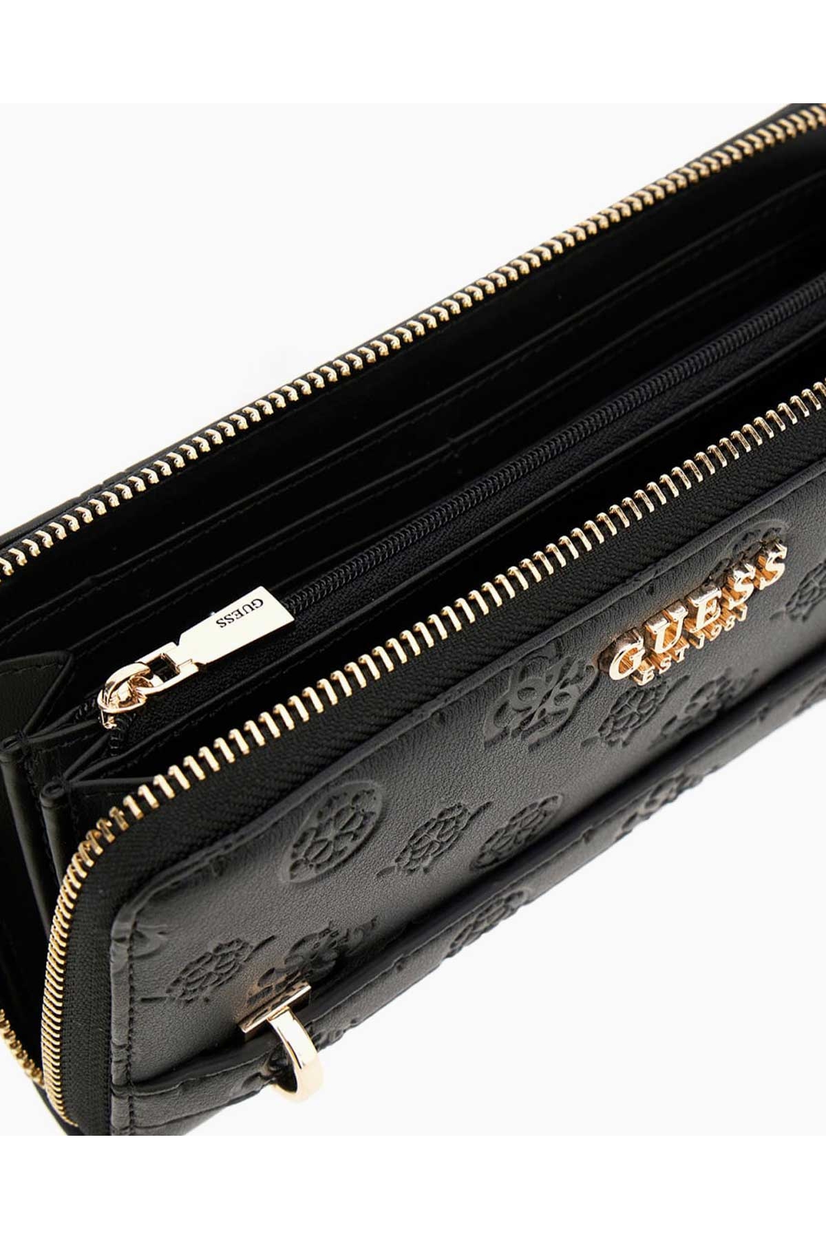 GUESS Damen Kartenetui Zarela - Slim Wallet Mit Reißverschluss