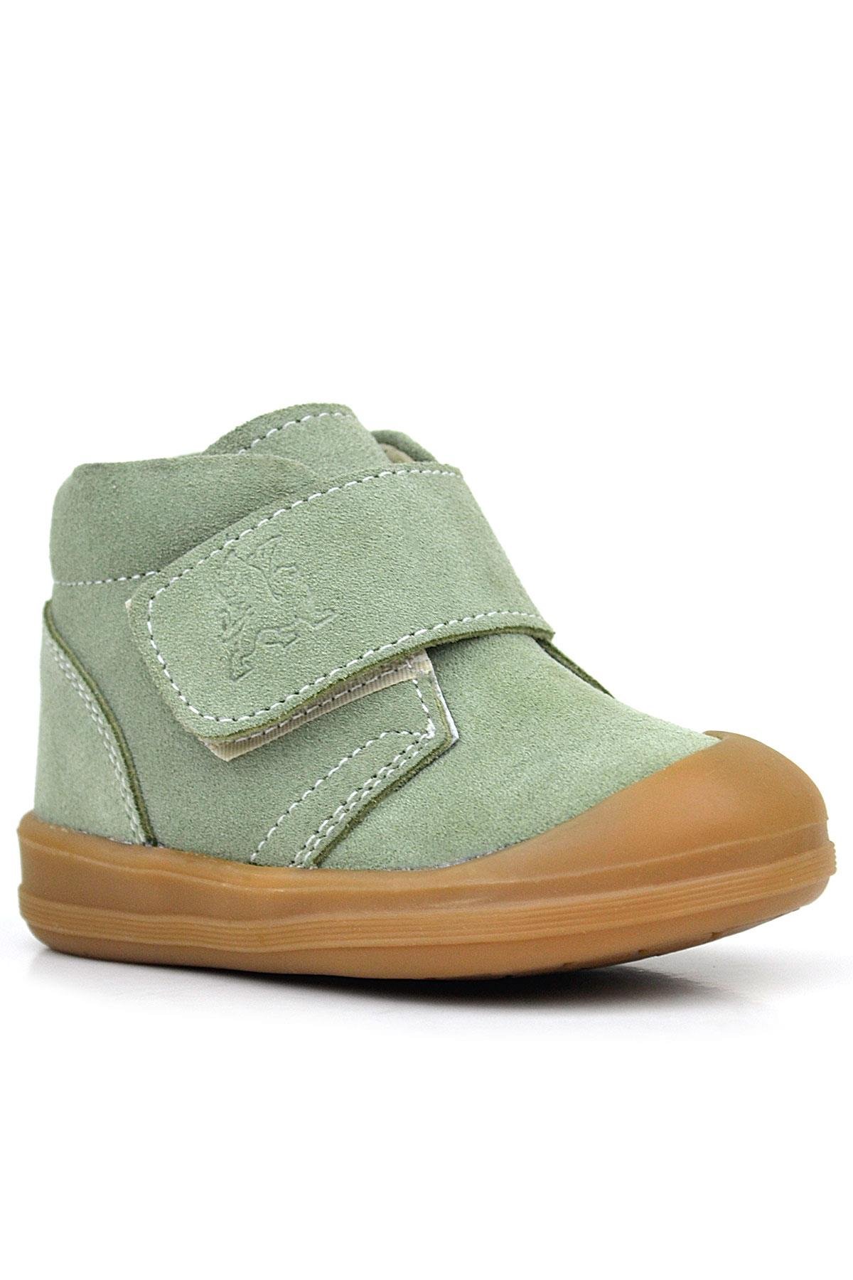 Yoohoo Hakiki Deri Açık Yeşil Cırtlı Unisex Bebek Bot - Görsel 2