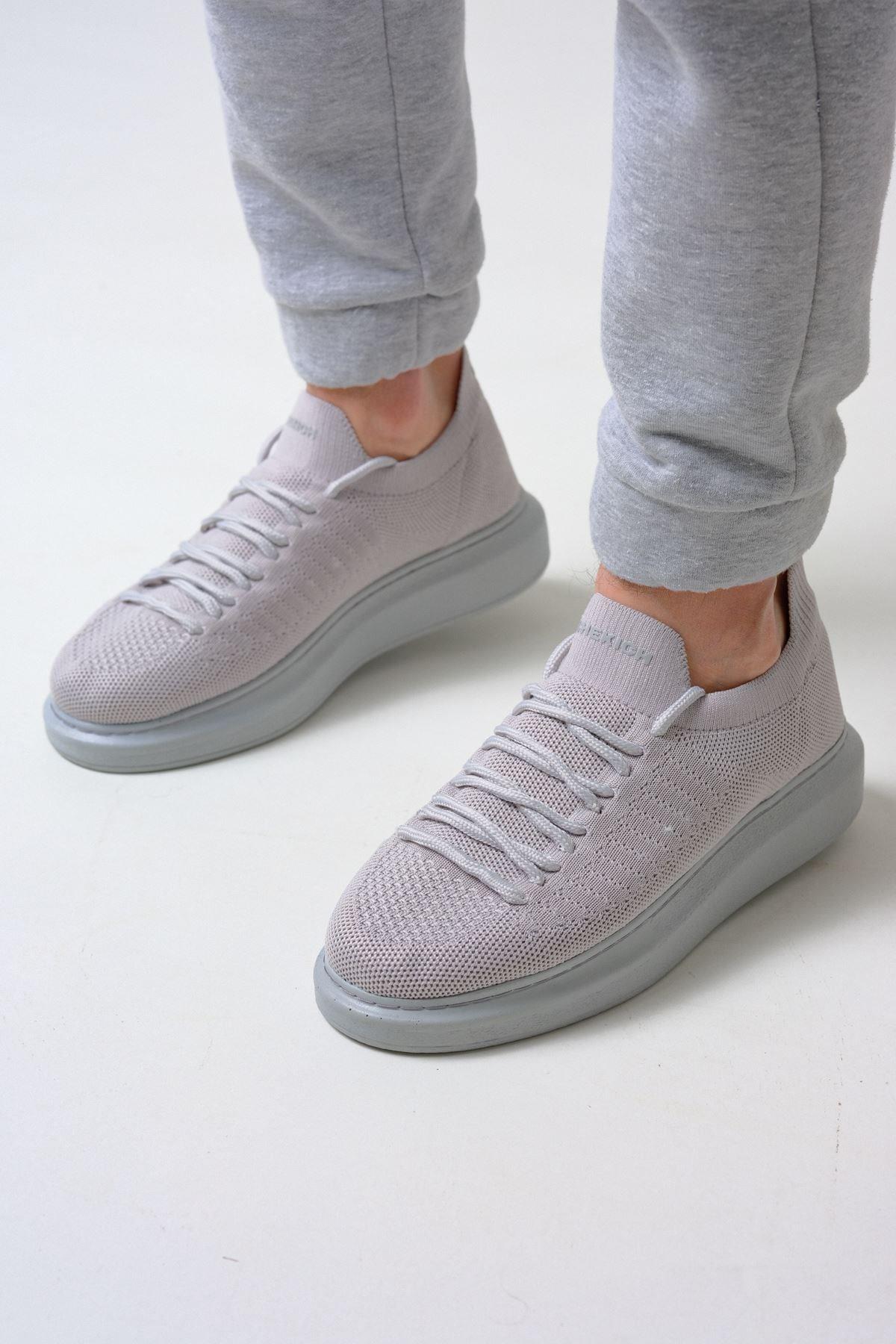 Gri Triko Yazlık Erkek Ayakkabı - Görsel 3