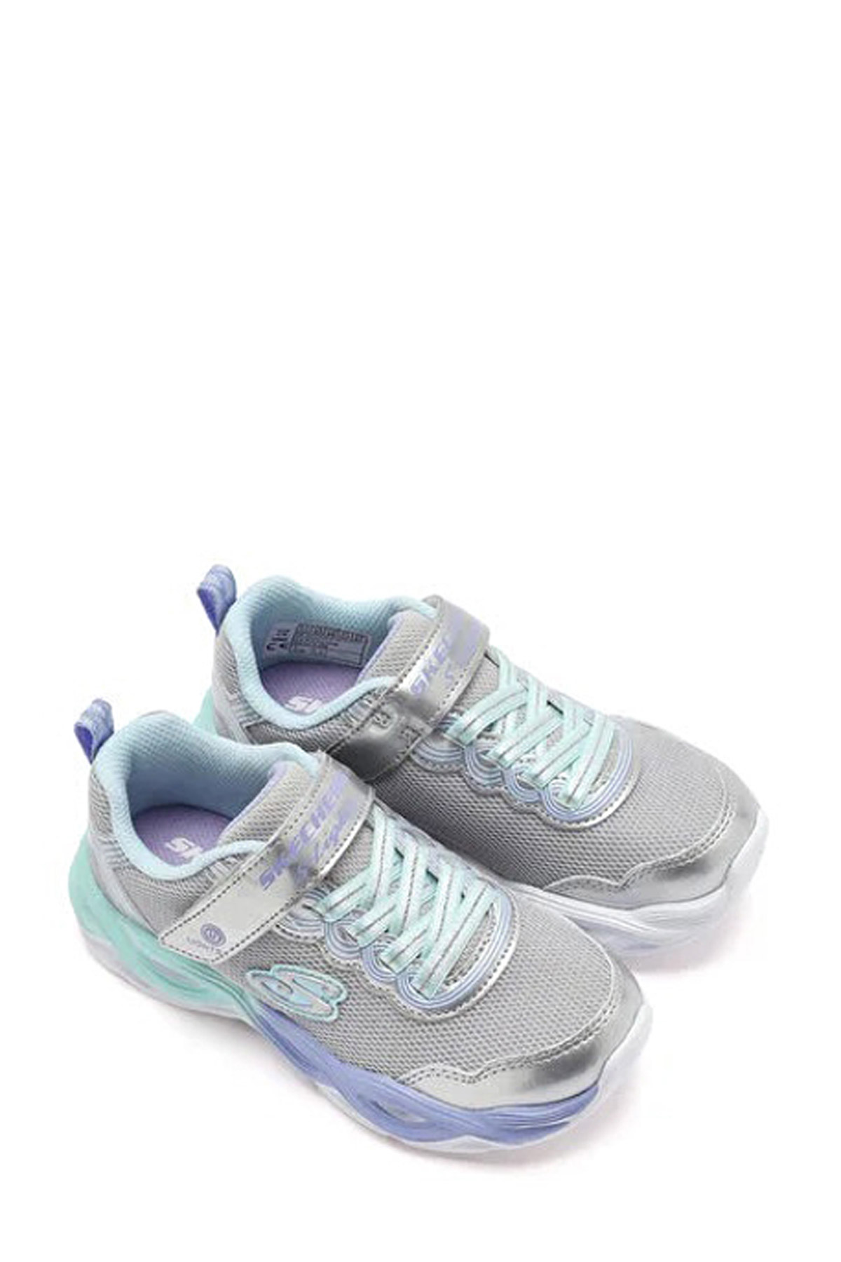 Skechers TWISTY GLOW Gümüş Kız Çocuk Koşu Ayakkabısı - Görsel 6