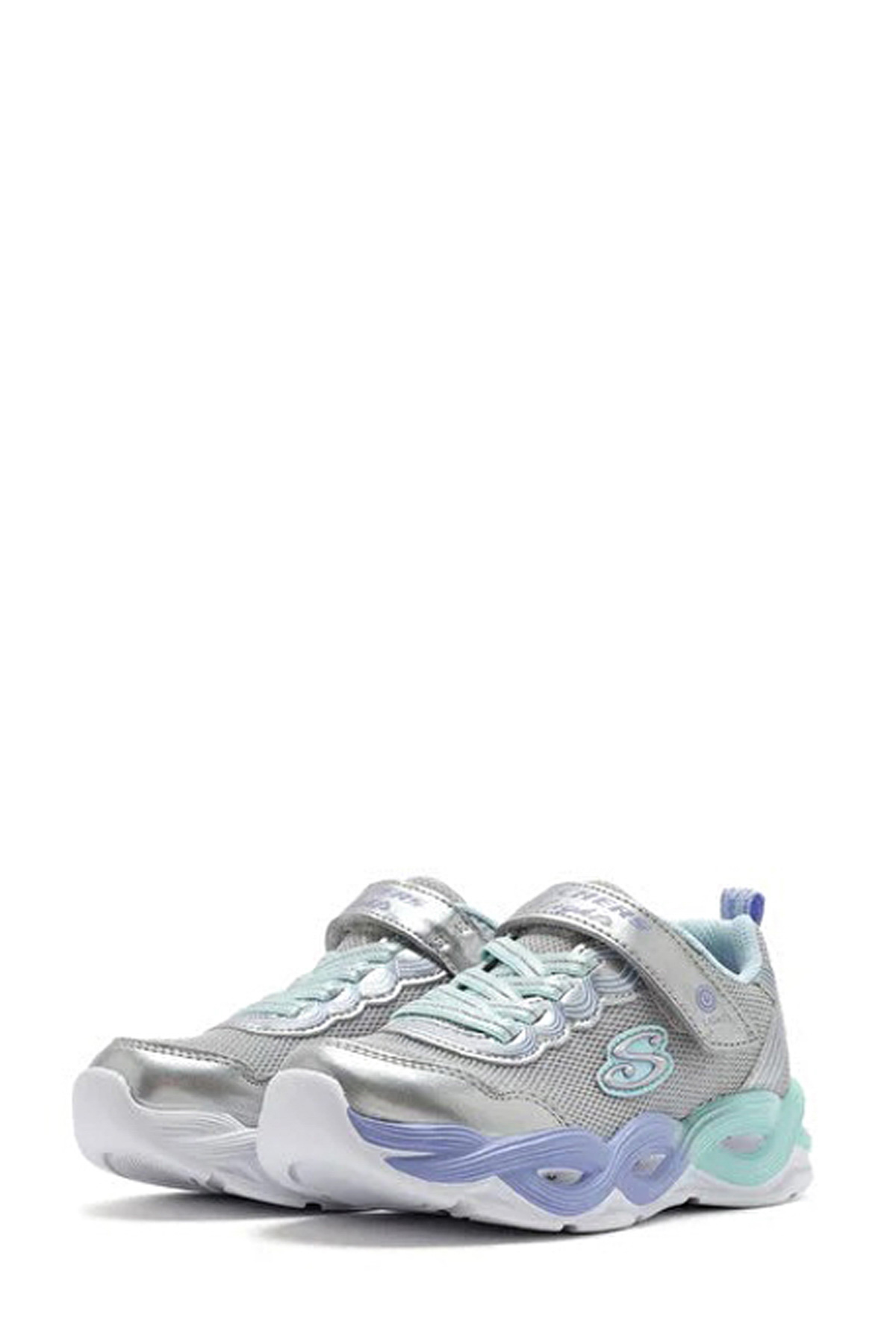 Skechers TWISTY GLOW Gümüş Kız Çocuk Sneaker - Görsel 3
