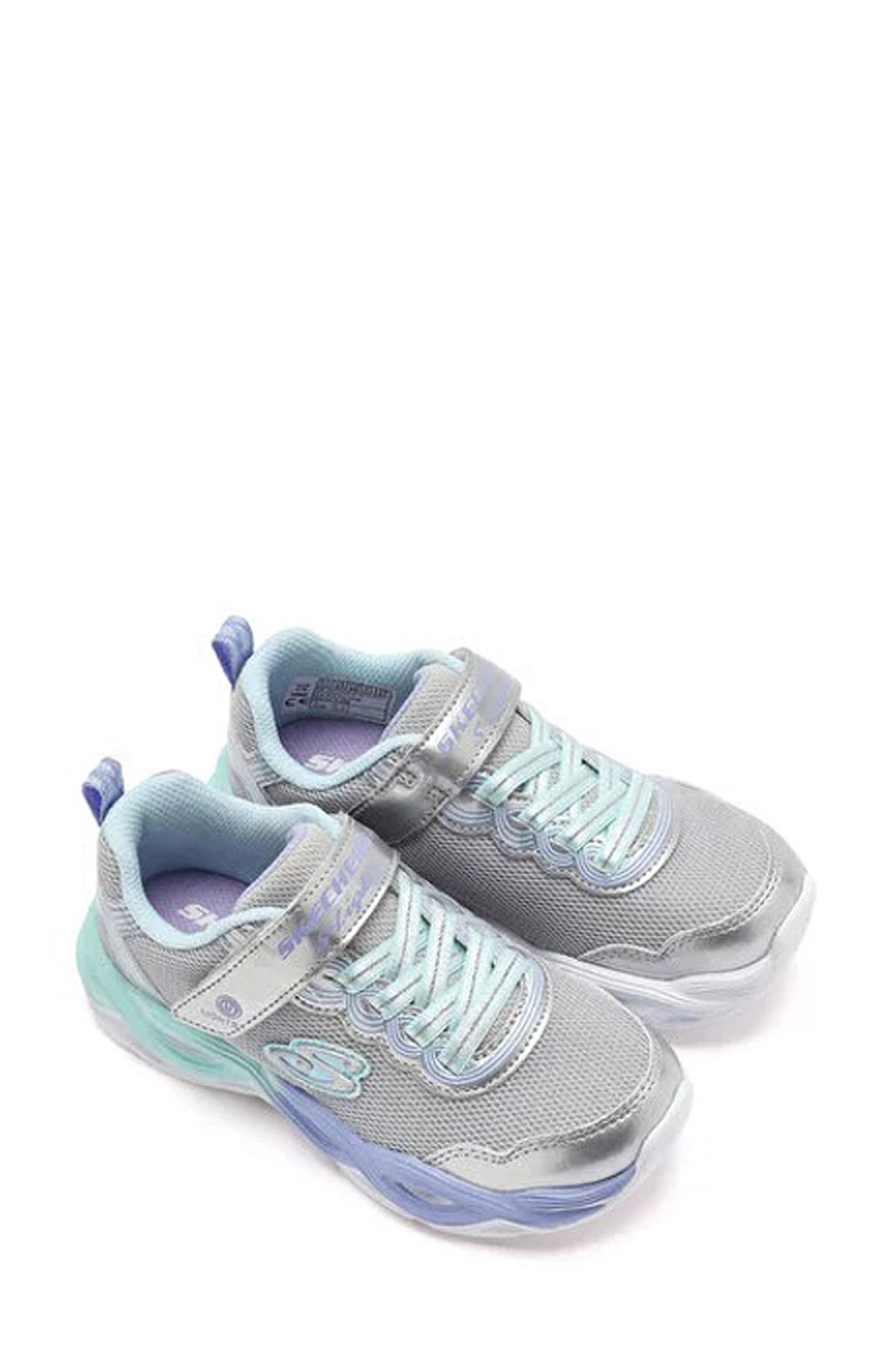 Skechers TWISTY GLOW Gümüş Kız Çocuk Sneaker - Görsel 6