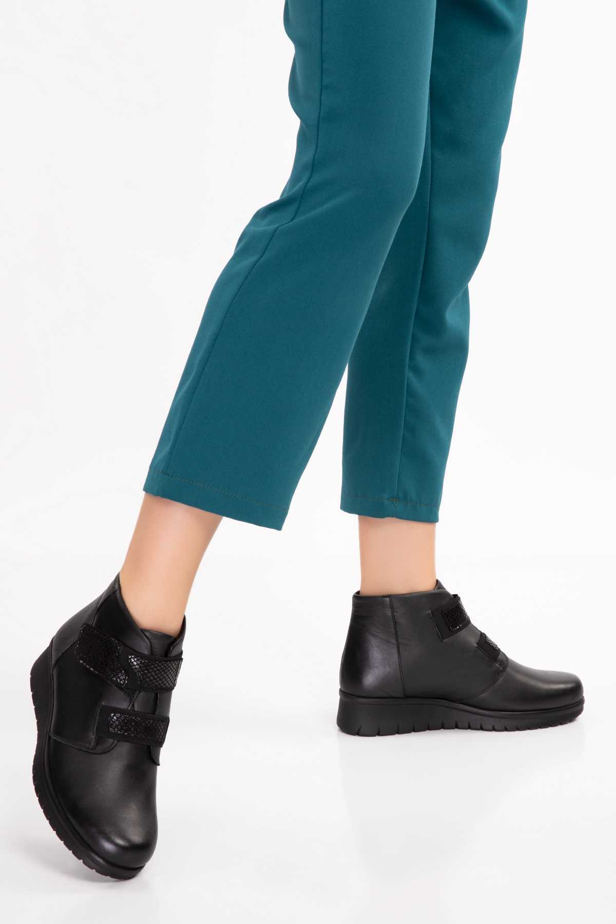 Gondol Kadın Hakiki Deri Cırtlı Kolay Giyim Bot elnr.2126 - Görsel 3