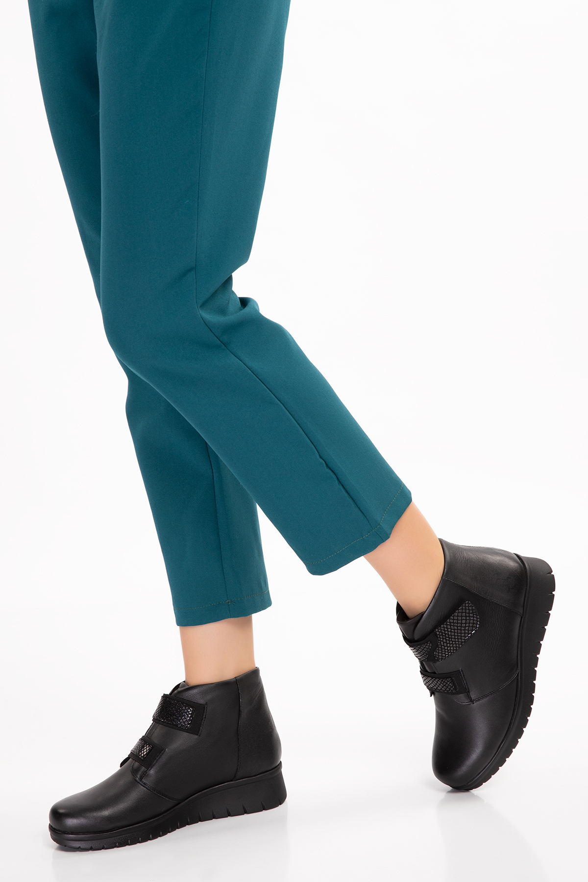 Gondol Kadın Hakiki Deri Cırtlı Kolay Giyim Bot elnr.2126 - Görsel 4