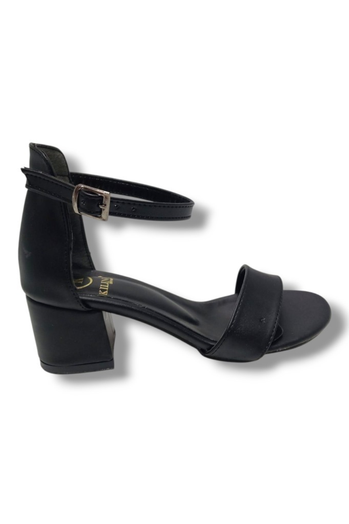 985-25 Deri Anatomik Tek Bant Kalın Topuk Kadın Sandalet - Görsel 2