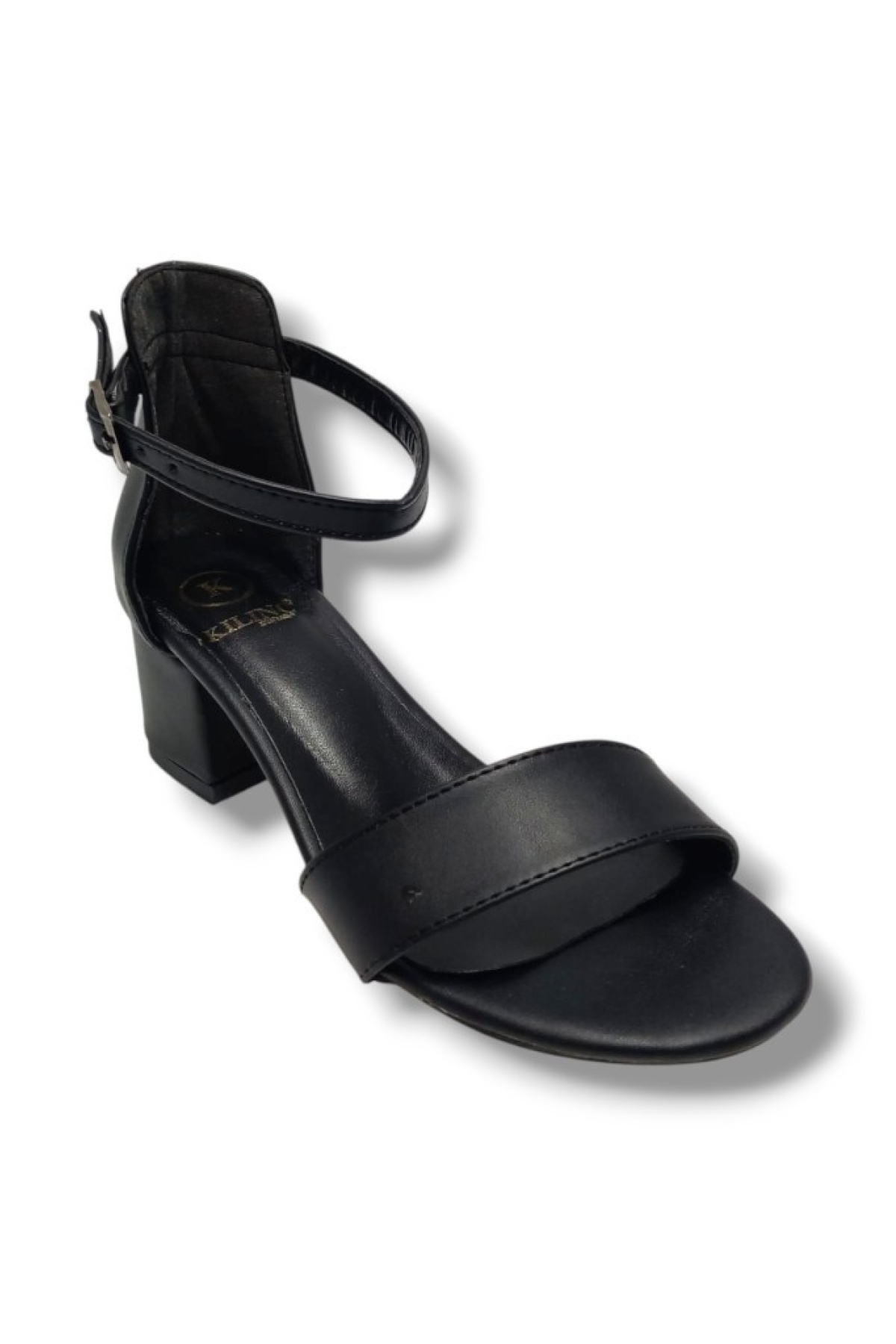 985-25 Deri Anatomik Tek Bant Kalın Topuk Kadın Sandalet - Görsel 3
