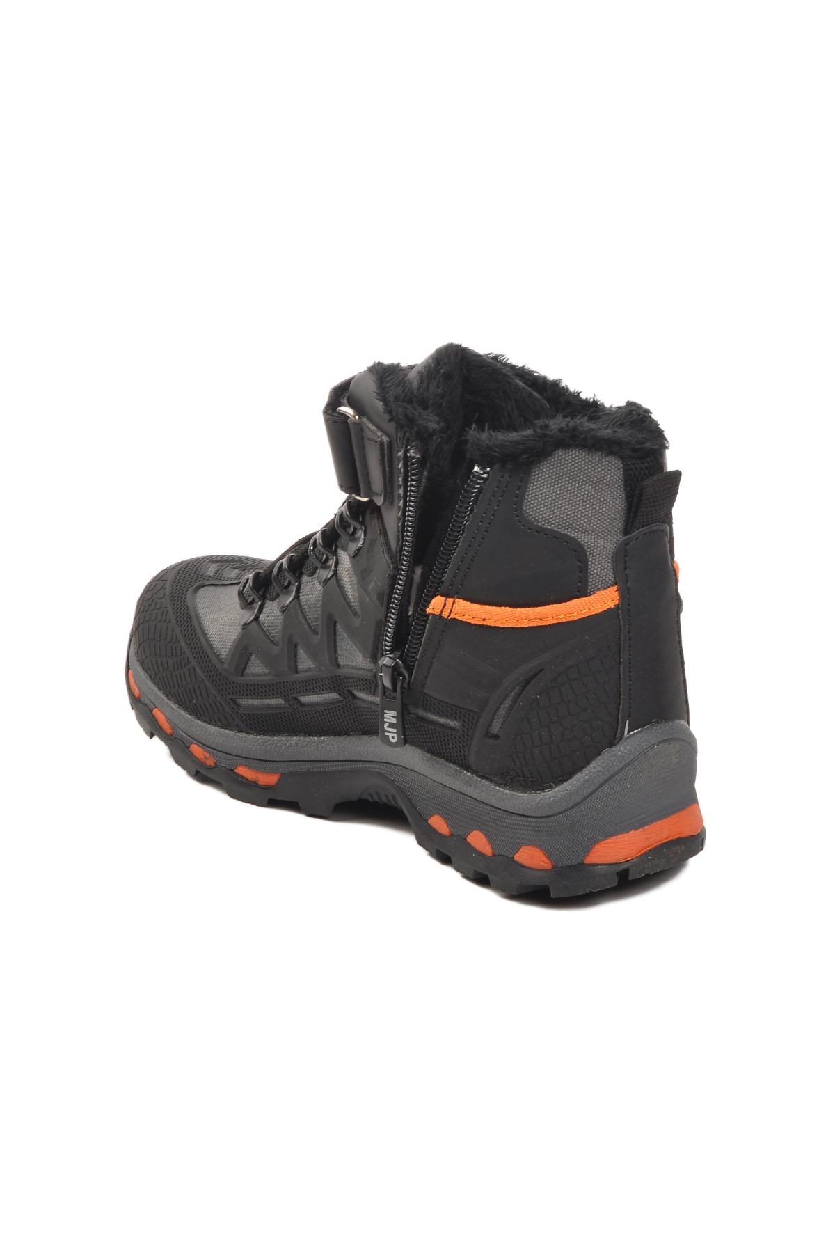 1831 F Siyah-Füme-Turuncu Cırtlı Çocuk Bot - Görsel 5