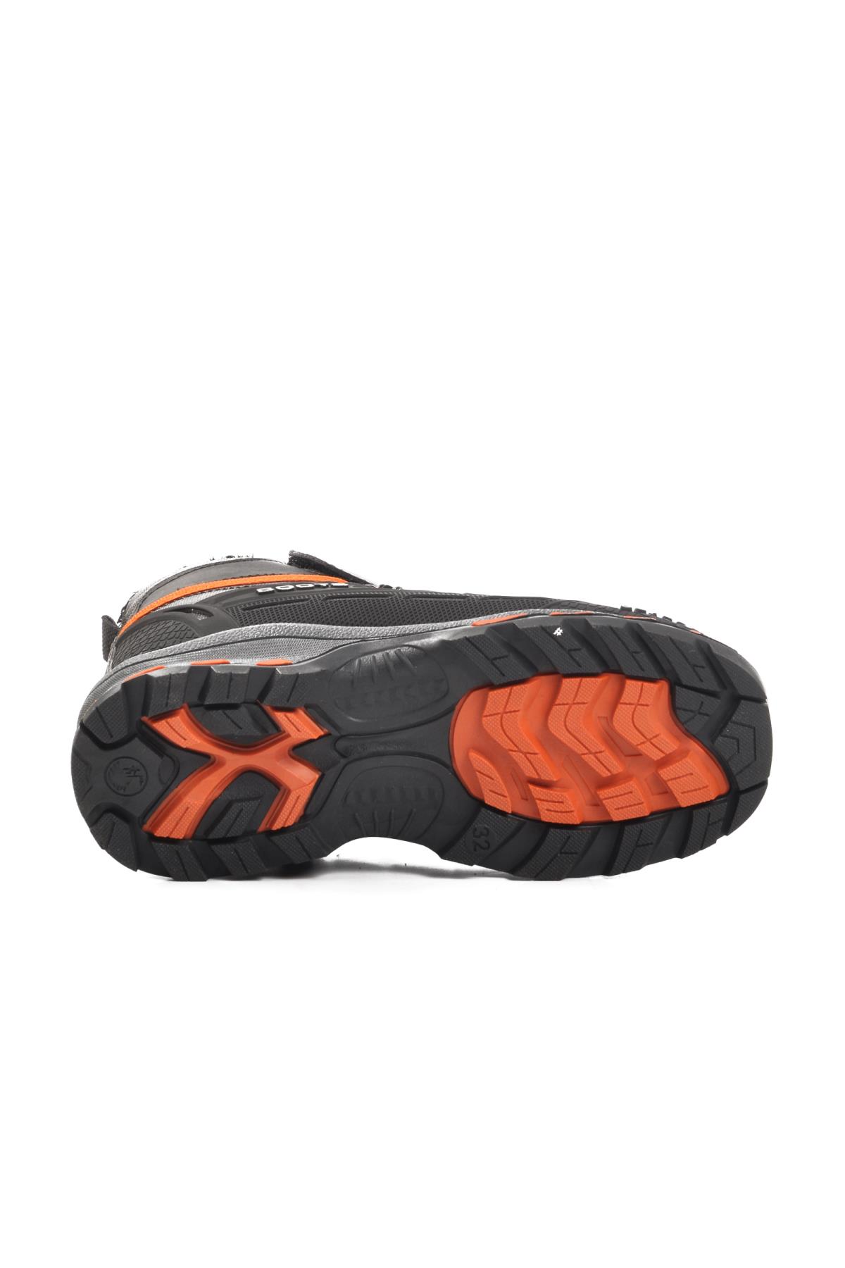 1831 F Siyah-Füme-Turuncu Cırtlı Çocuk Bot - Görsel 6