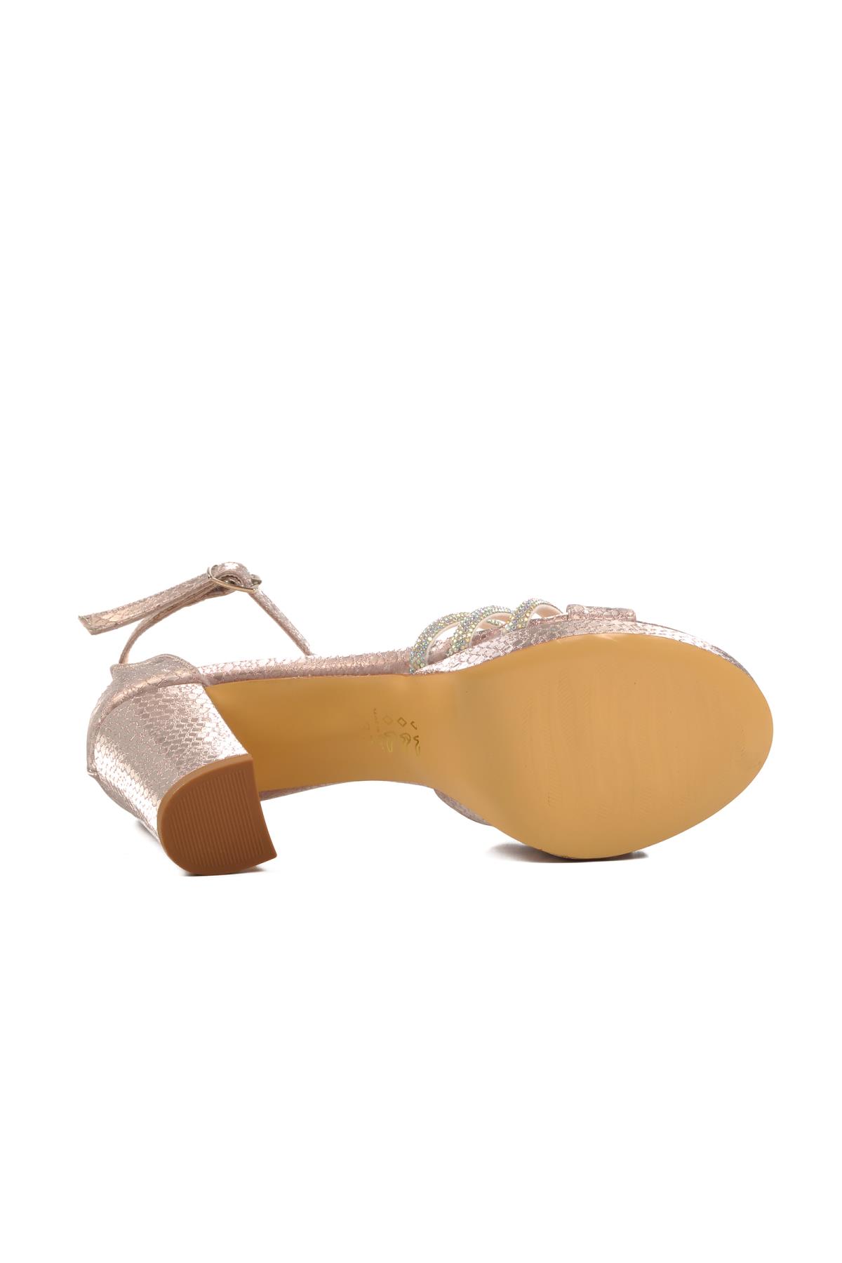 655386 Z Rose Taşlı Kadın Platform Topuklu Ayakkabı - Görsel 6