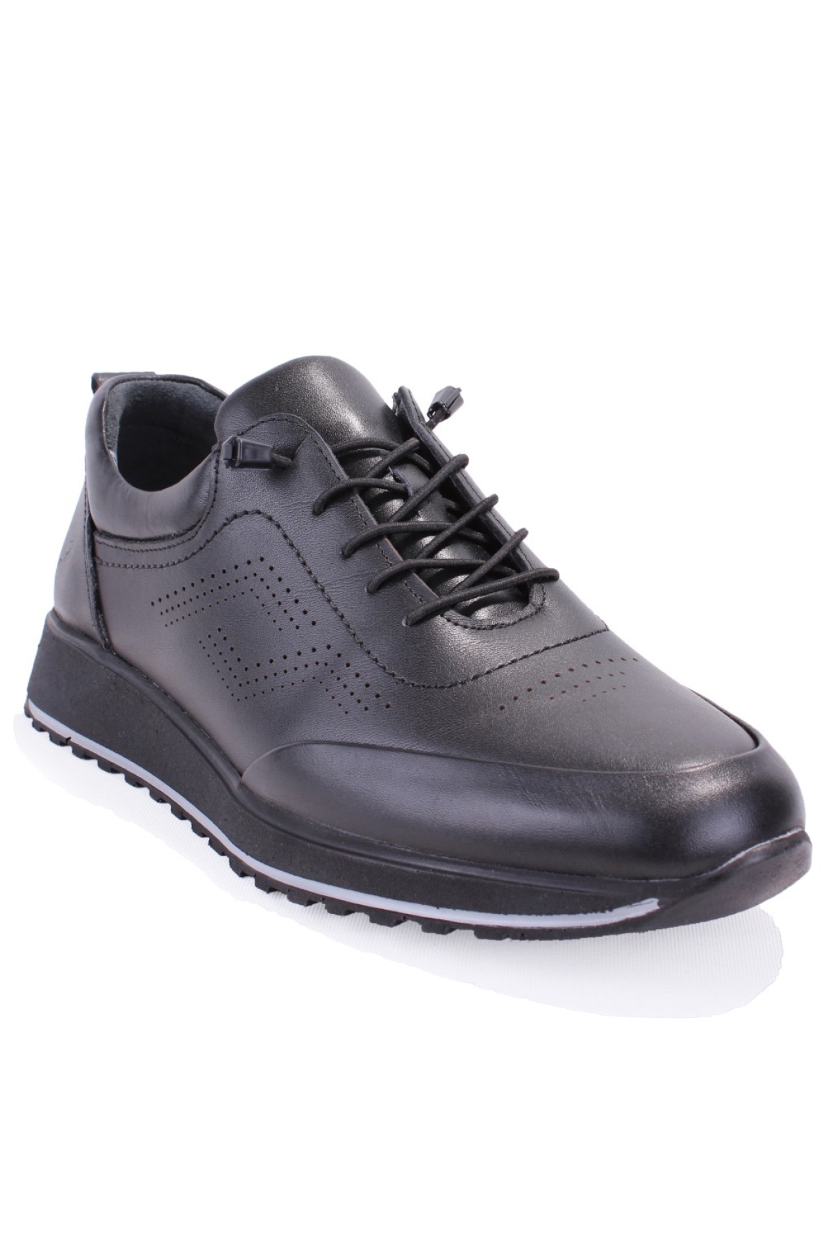 DMA08-2182 Siyah Ortopedik Günlük Erkek Deri Ayakkabı - Görsel 3
