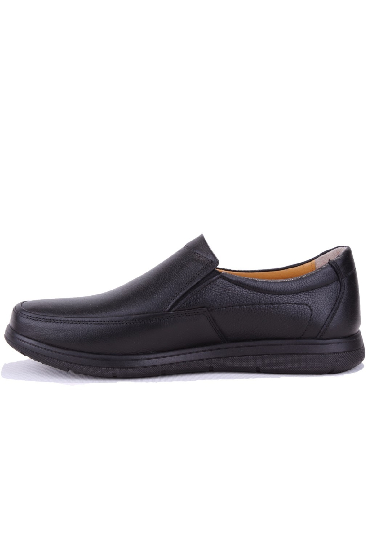 DMA08-432 Siyah Ortopedik Poliüretan Taban Günlük Erkek Deri Ayakkabı - Görsel 4