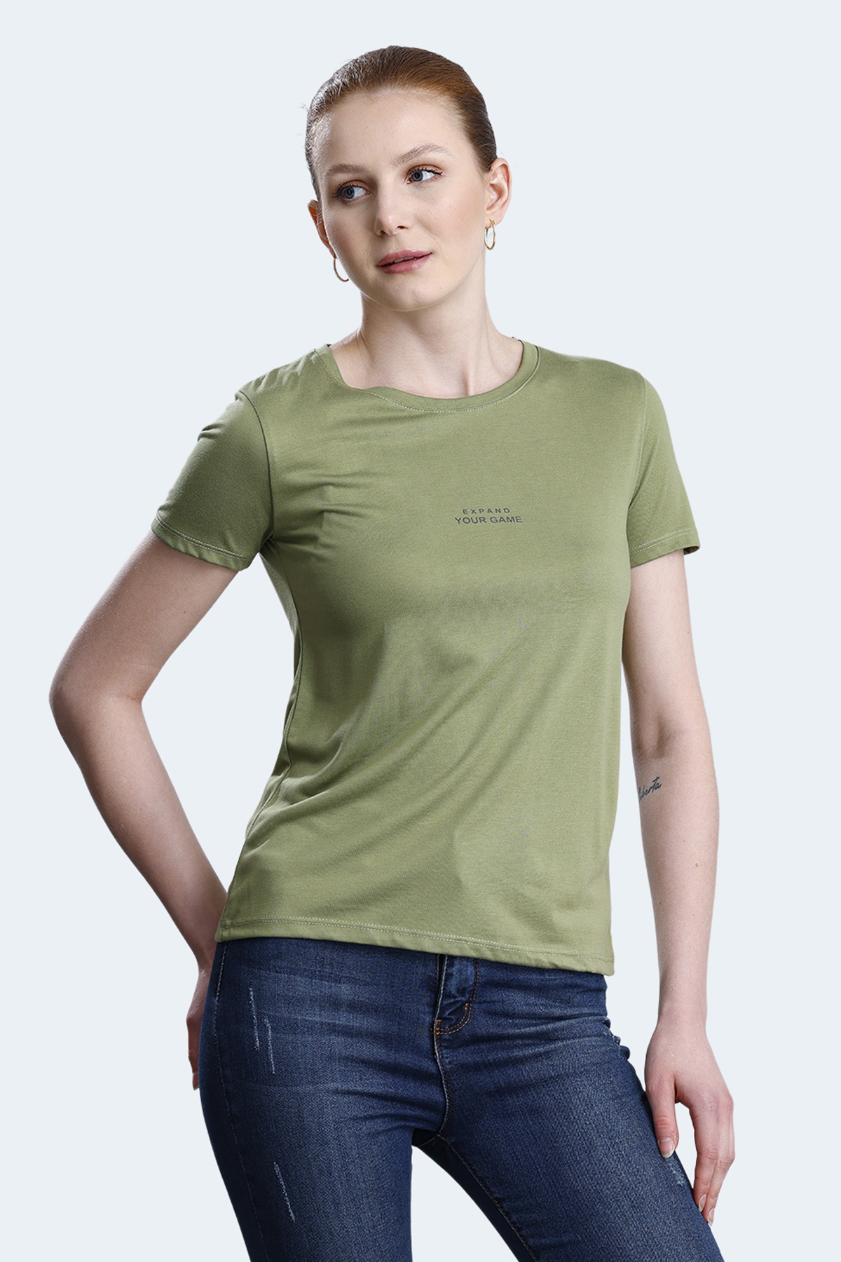 Slazenger PAYTONS Kadın Tişört Açık Yeşil — 4