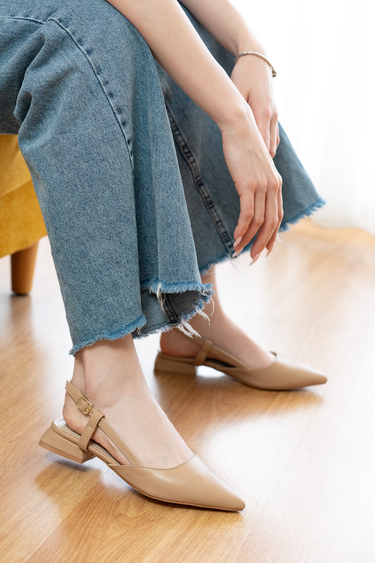 Felina Nude ( 3 cm Topuklu ) Sivri Burun Topuklu Ayakkabı - Görsel 2