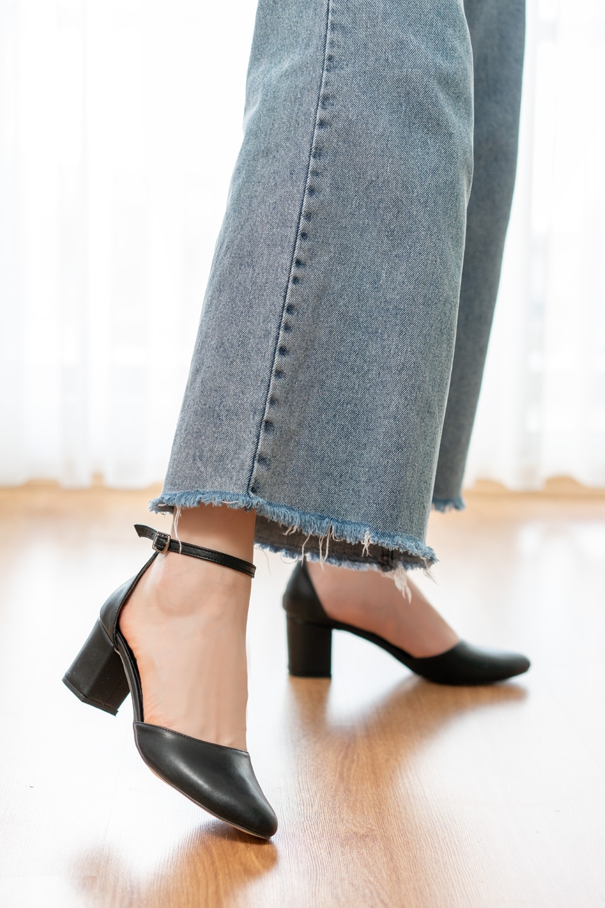 Cordon Siyah Yuvarlak Burun ( 5 Cm Topuklu)Topuklu Ayakkabı - Görsel 2