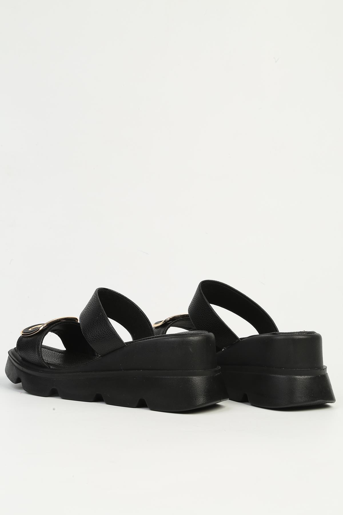 Siyah Kadın Topuklu Terlik PC-7531 - Görsel 4