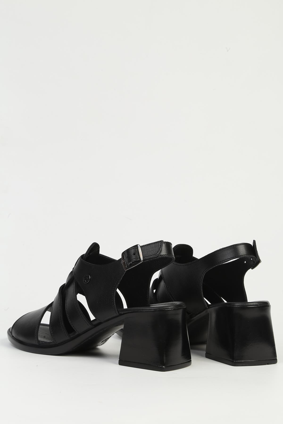 Siyah Kadın Topuklu Ayakkabı PC-54585 - Görsel 4