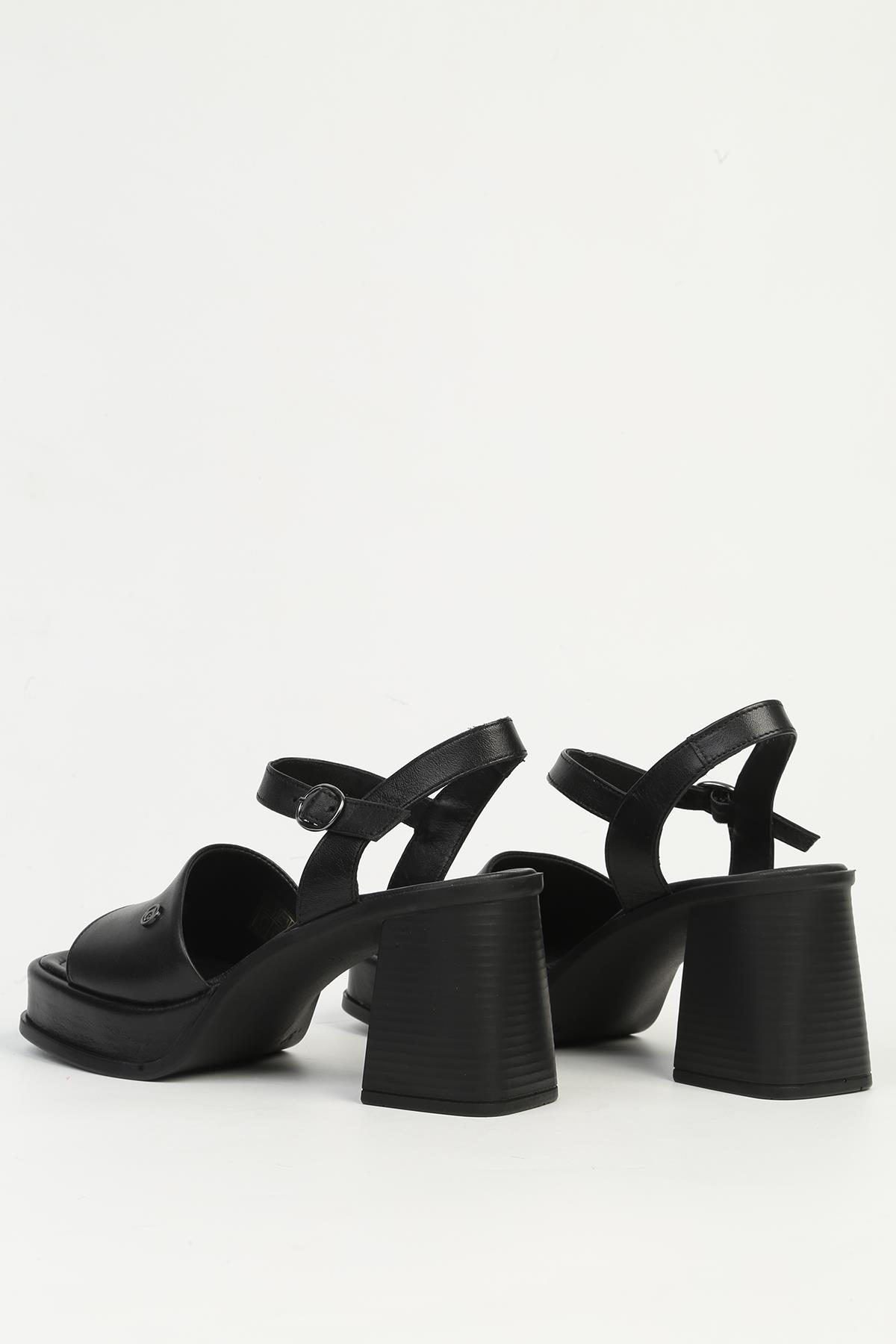 Siyah Kadın Topuklu Ayakkabı PC-54586 - Görsel 4