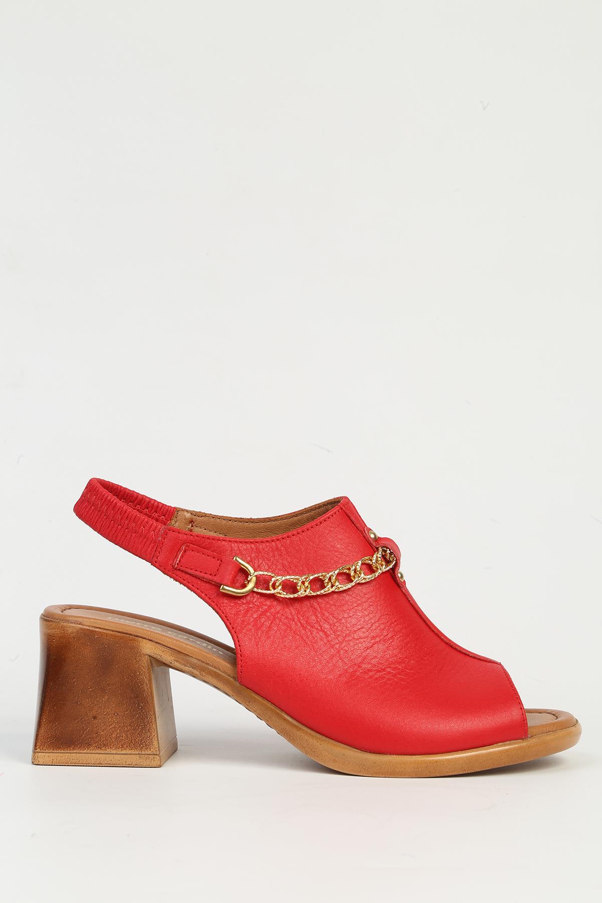 Kırmızı Kadın Topuklu Ayakkabı PC-54632 - Görsel 2