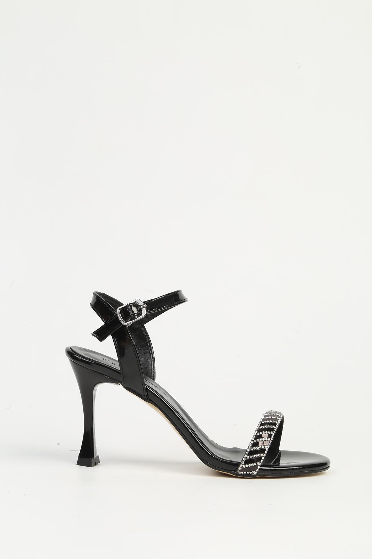 Siyah Kadın Topuklu Ayakkabı PC-54659 - Görsel 2