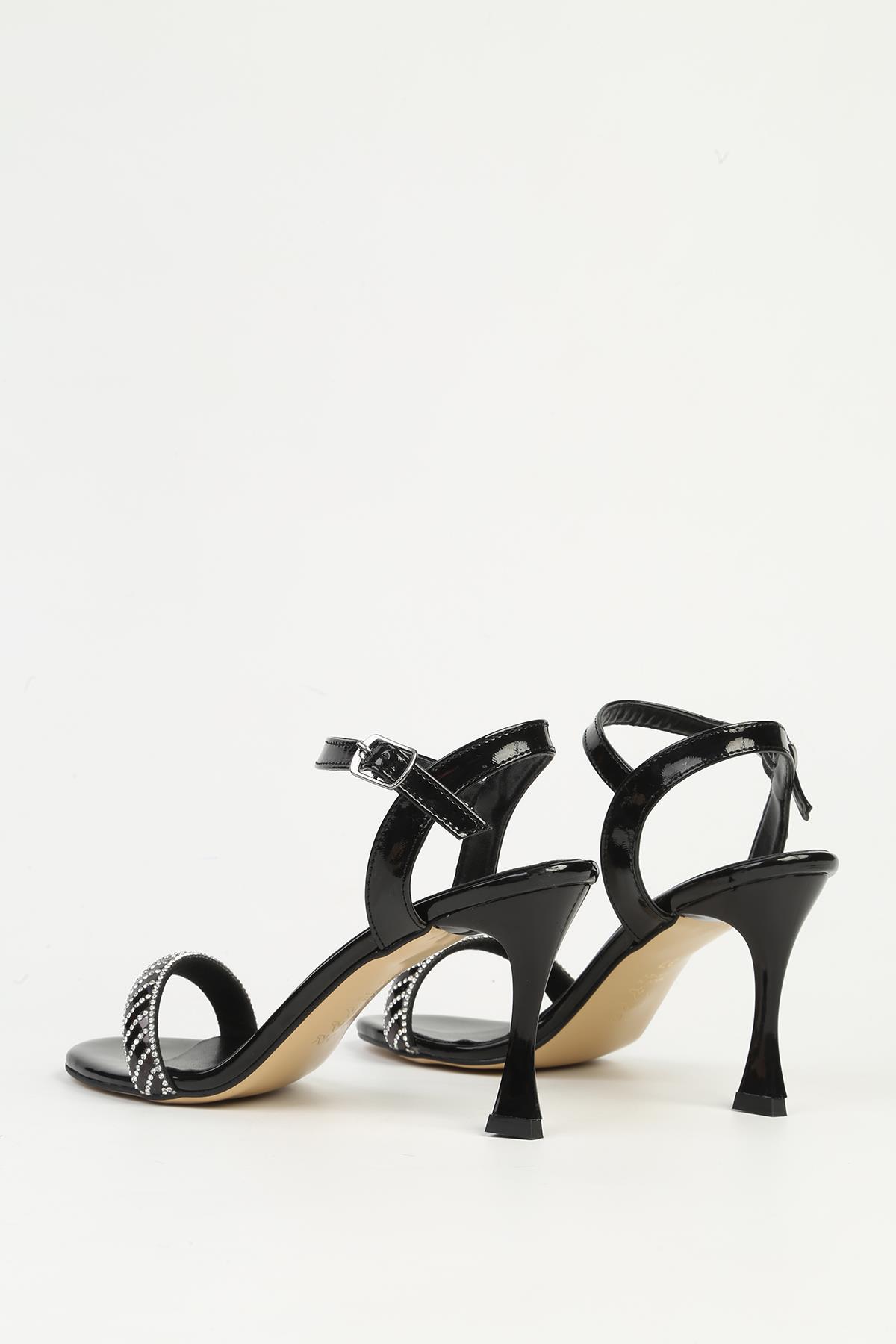 Siyah Kadın Topuklu Ayakkabı PC-54659 - Görsel 4
