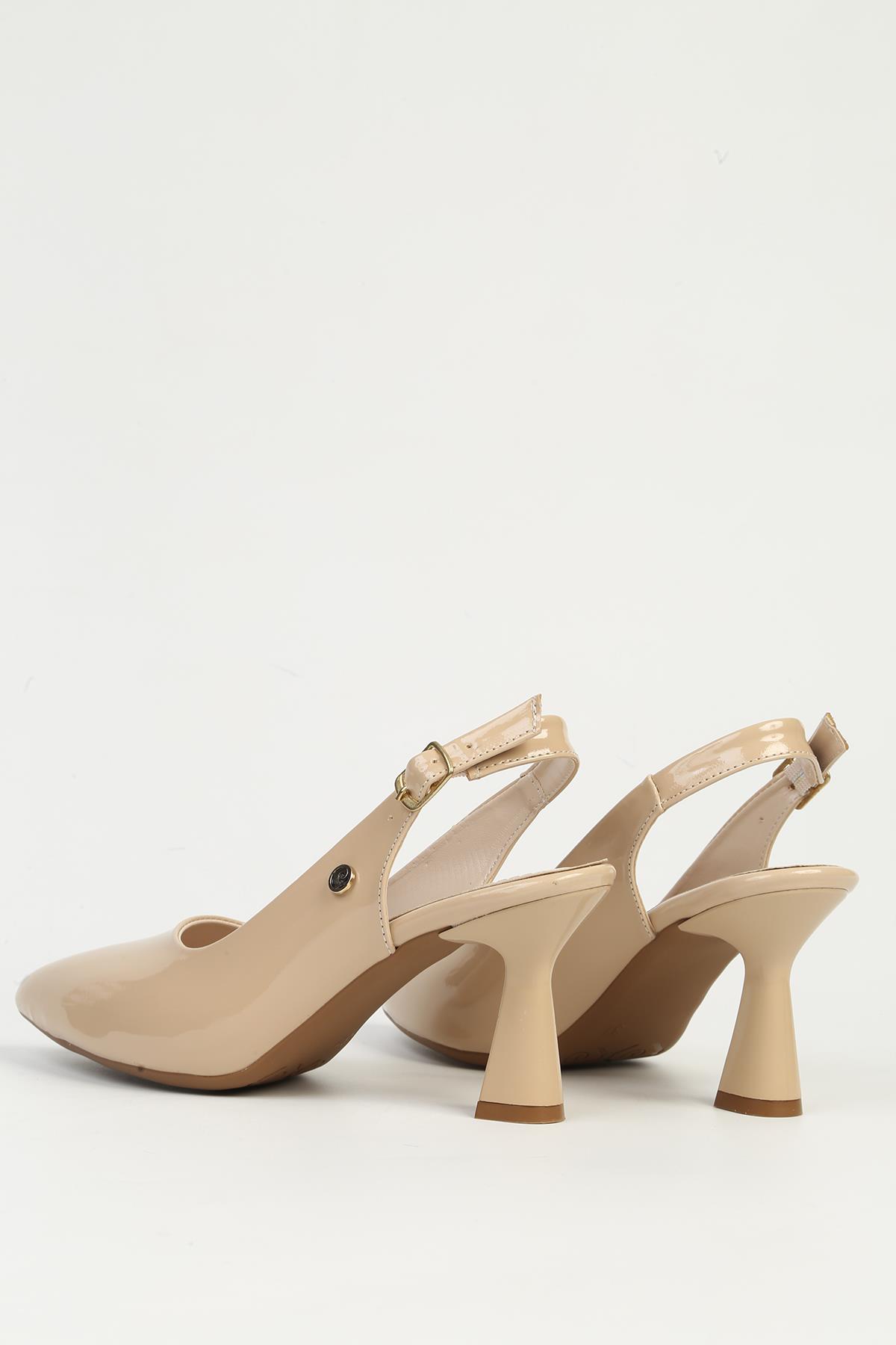 Bej Kadın Topuklu Ayakkabı PC-54734 - Görsel 4